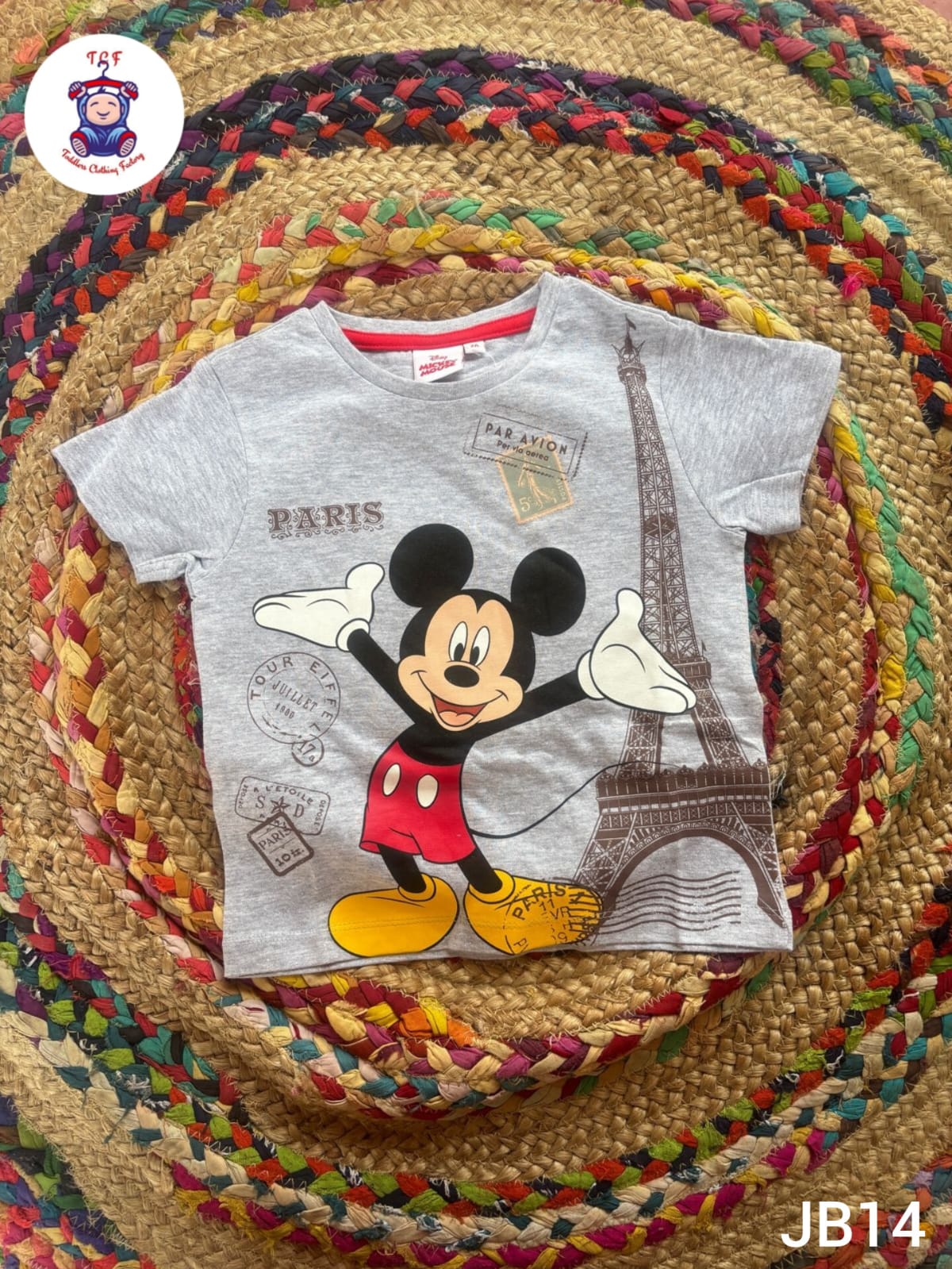 Grey Mickey Mouse - Boys Readymade T-Shirts