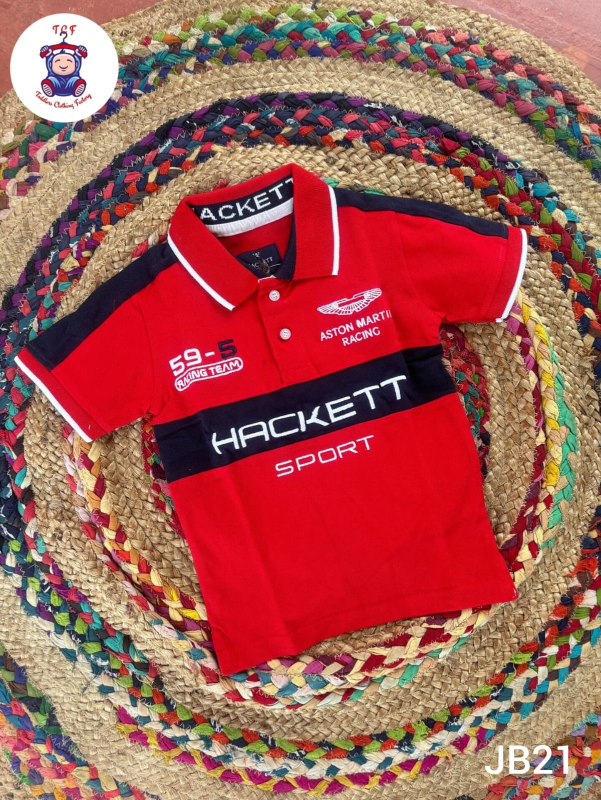 Red - Boys Readymade Collor T-Shirts