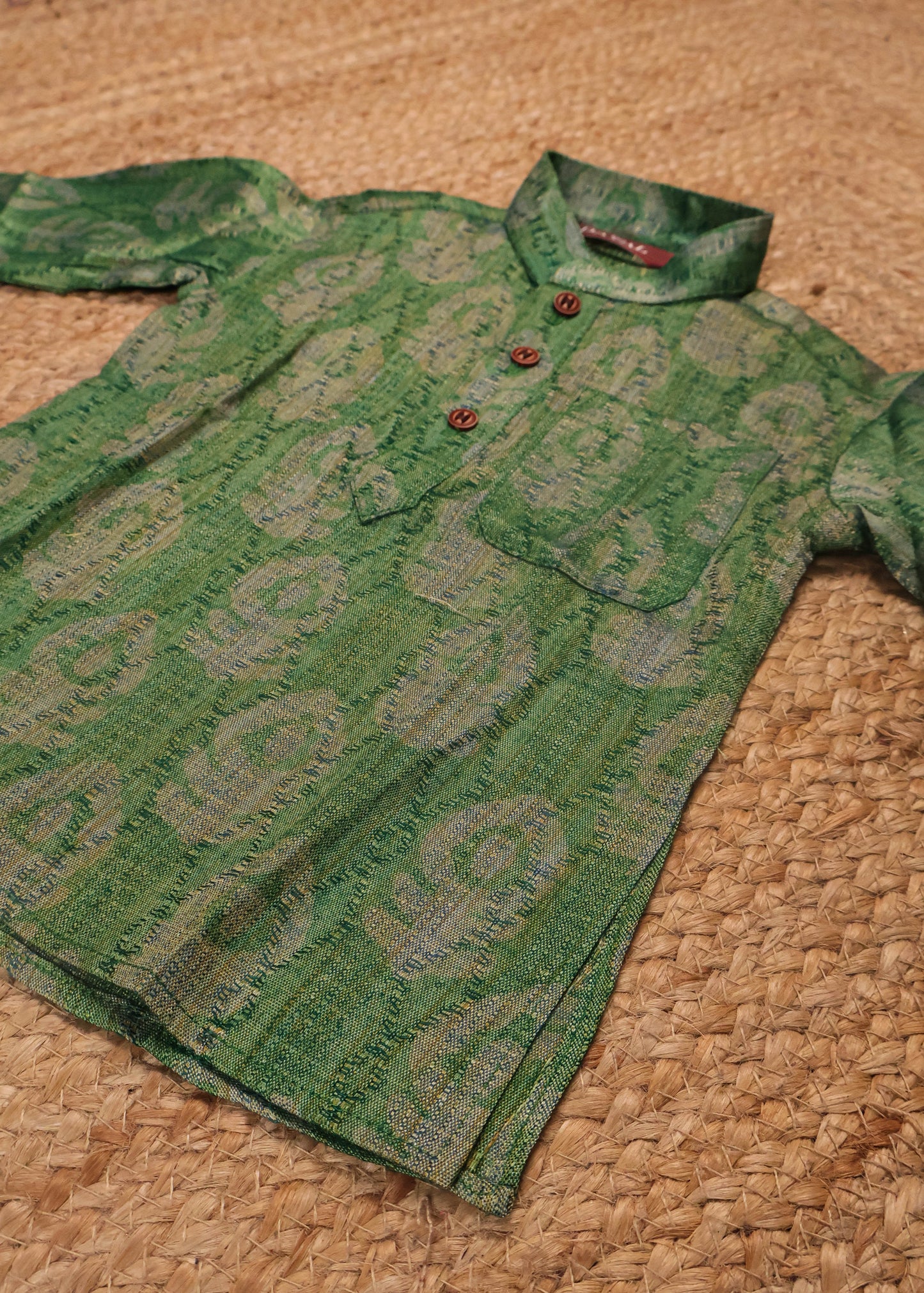 Lite Green & Beign - Boys Readymade Kurtas