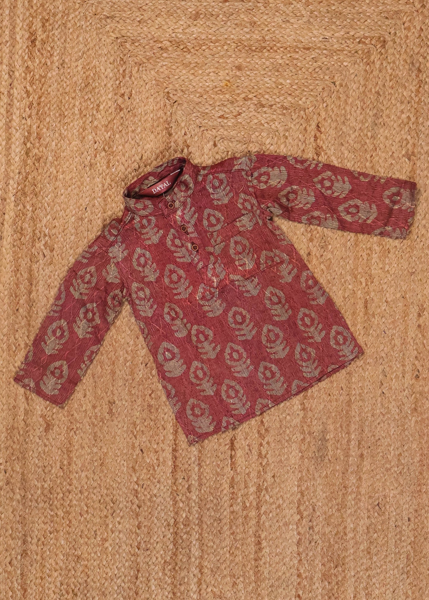 Rust & Beige - Boys Readymade Kurtas