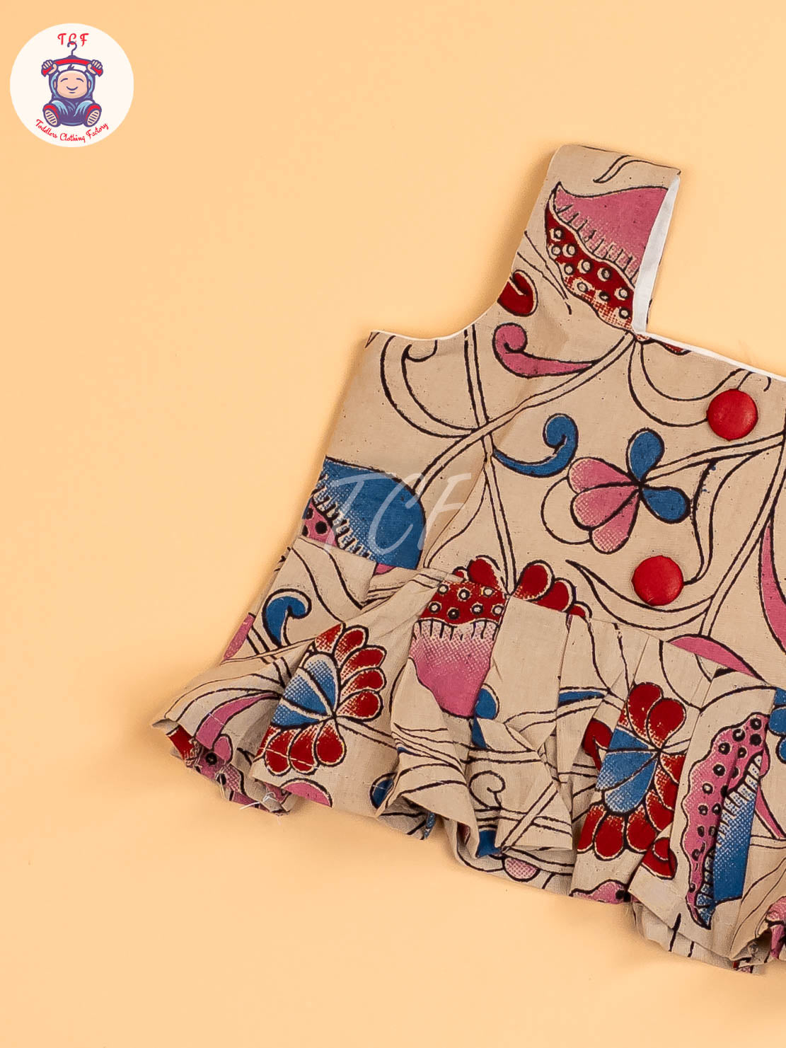 Cream - Floral Printed Kalamkari Co-ords Sets