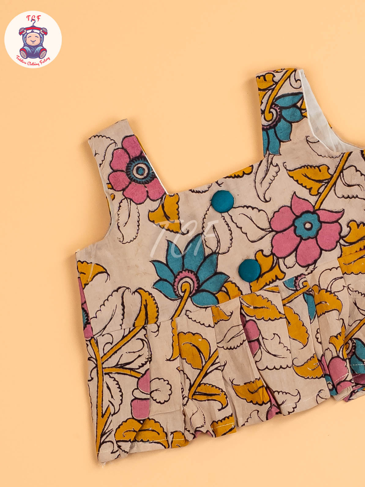Cream - Floral Printed Kalamkari Co-ords Sets