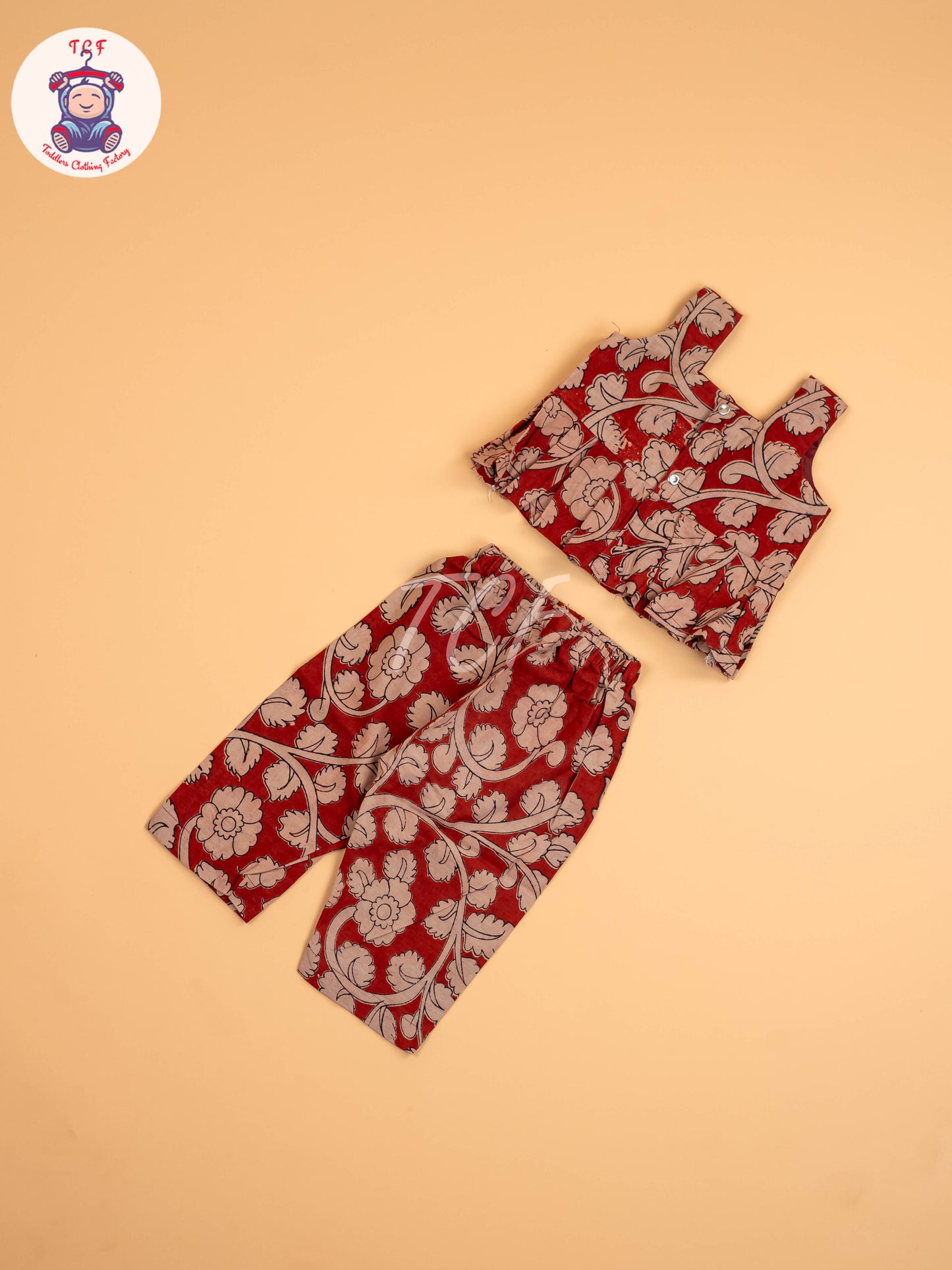 Red - Floral Printed Kalamkari Co-ords Sets