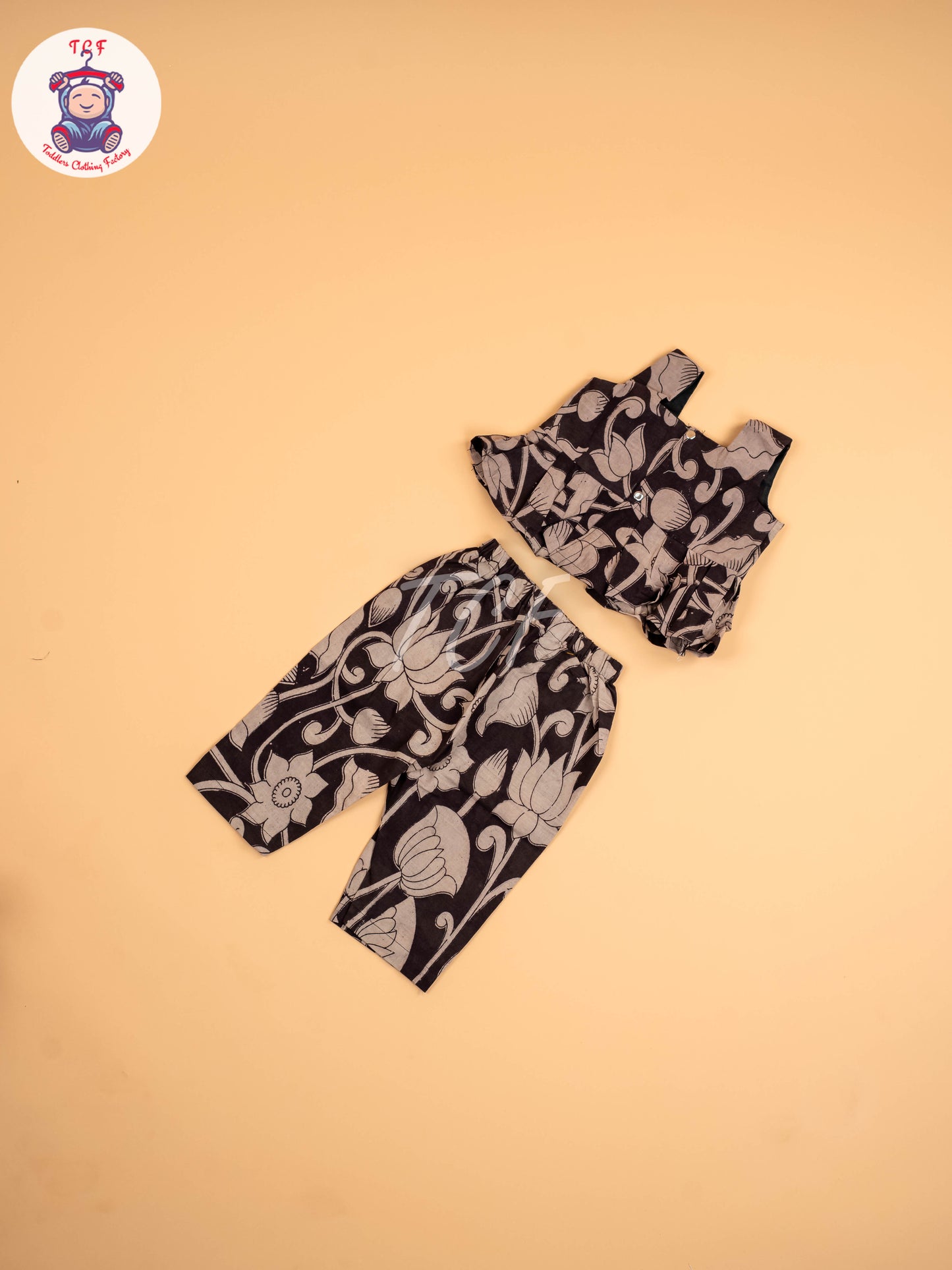 Black - Floral Printed Kalamkari Co-ords Sets