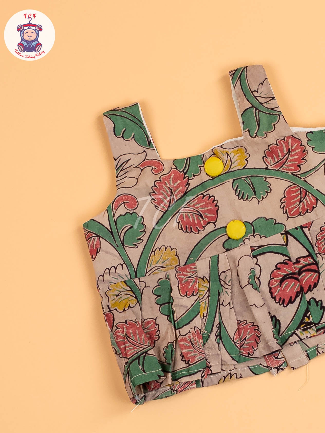 Cream - Floral Printed Kalamkari Co-ords Sets