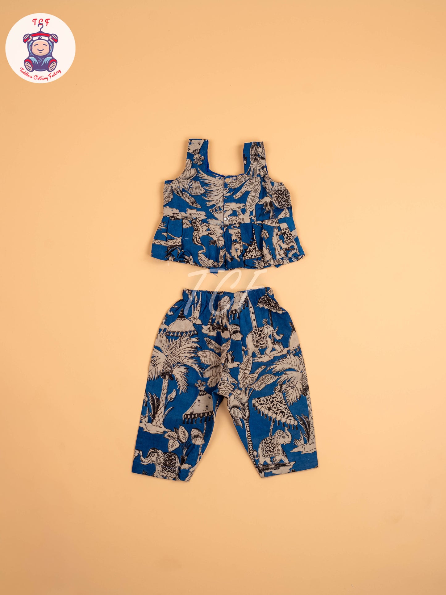 Blue - Floral Printed Kalamkari Co-ords Sets