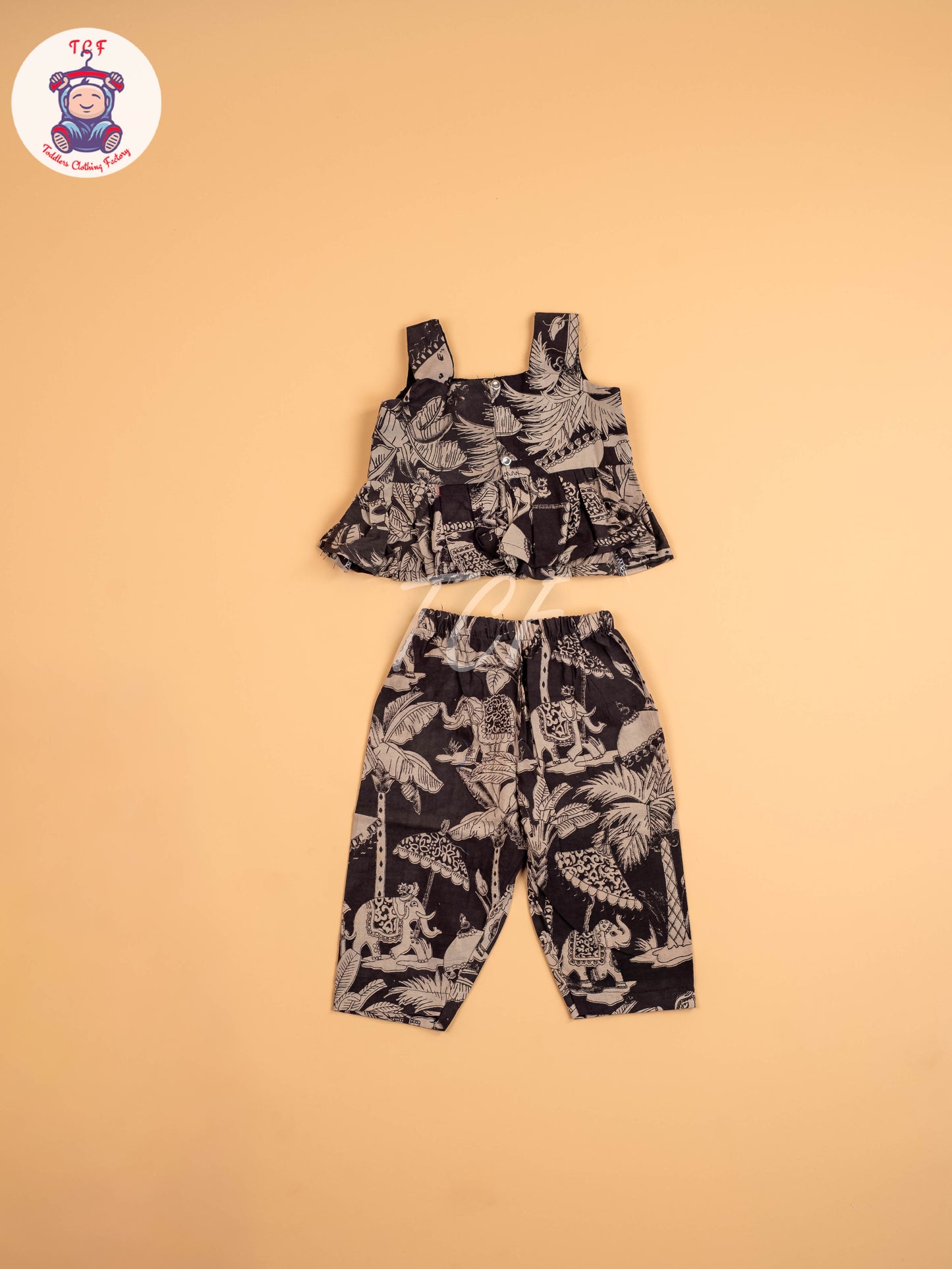Black - Floral Printed Kalamkari Co-ords Sets