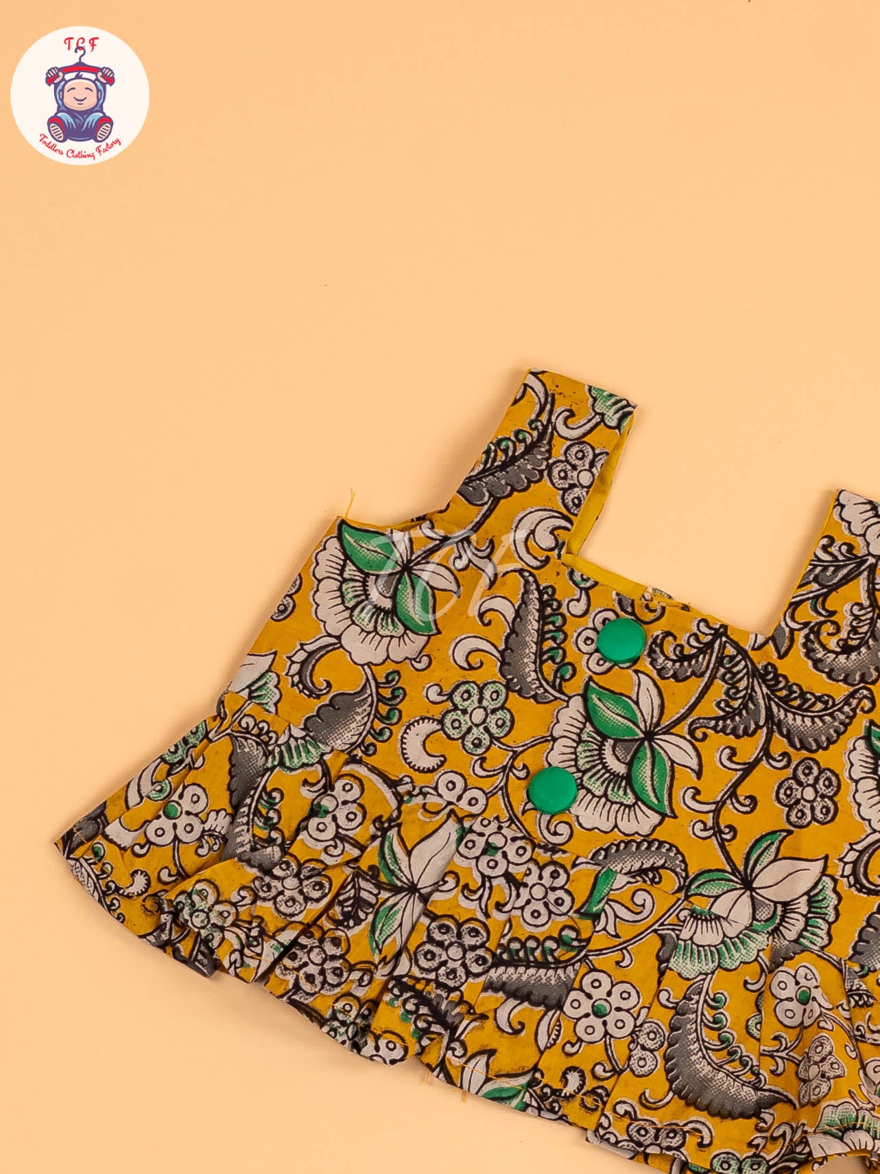 Mustard & Green - Floral Printed Kalamkari Co-ords Sets