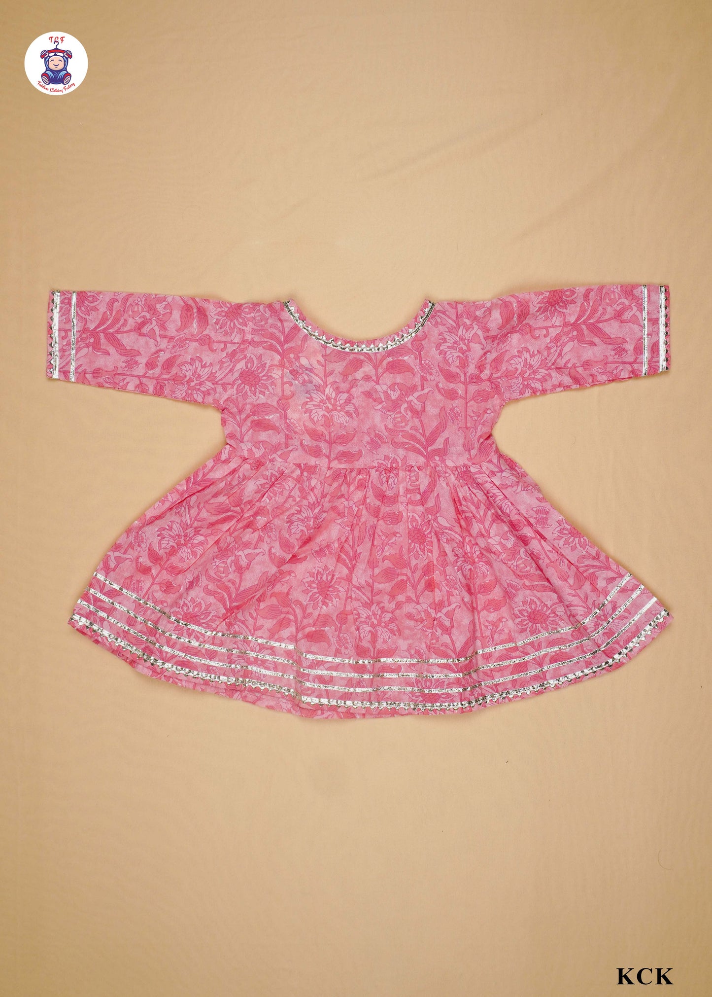 Cherry Pink - Floral Printed Kurti Set