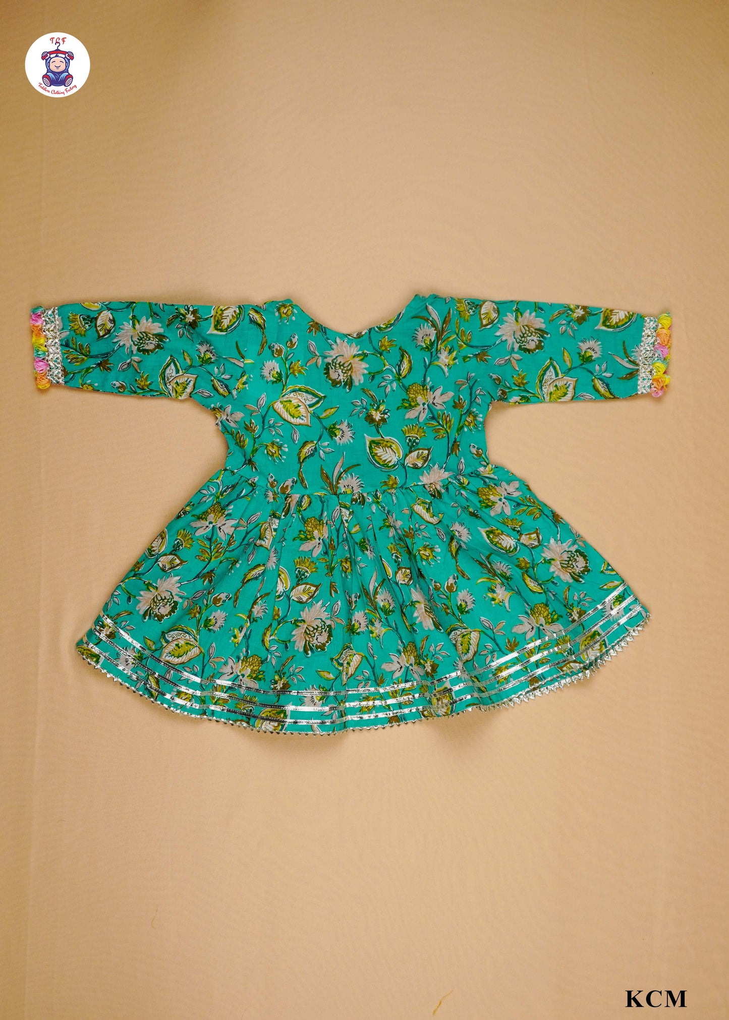 Paris Green - Floral Printed A-Line Kurti Set