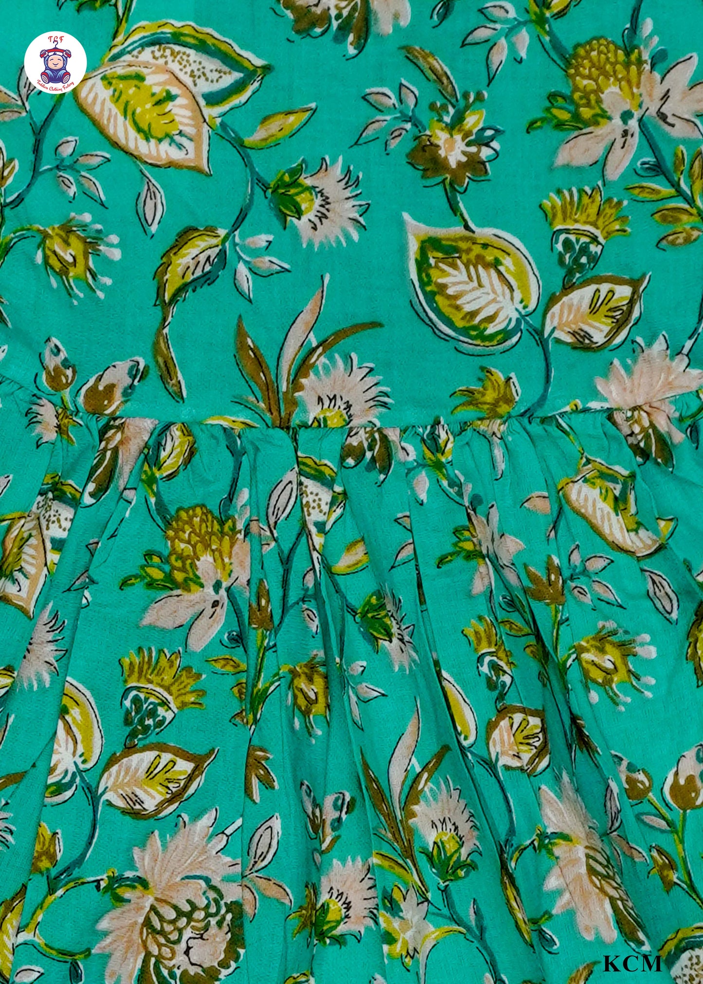 Paris Green - Floral Printed A-Line Kurti Set