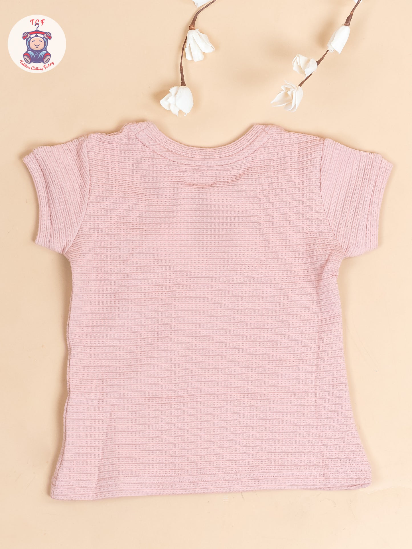 Peach - Girls Strechable T- Shirts