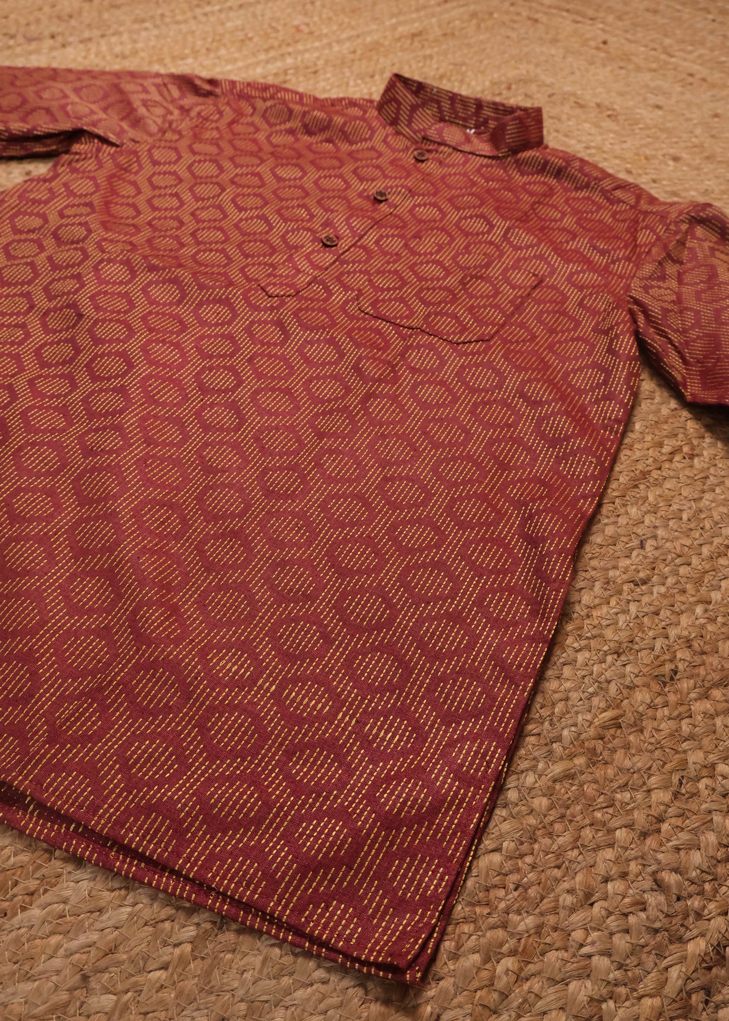 Coffee Brown - Boys Readymade Kurtas