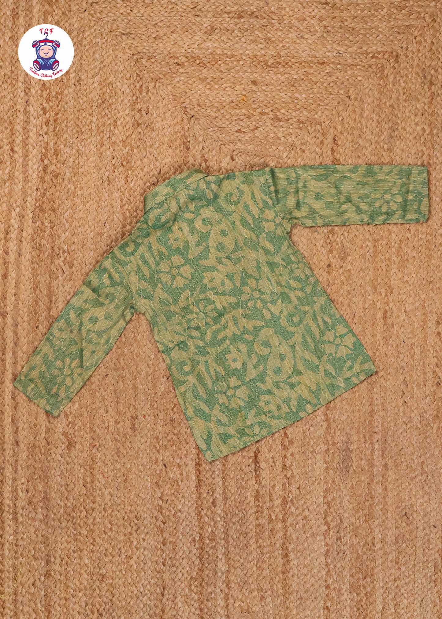 Green & Beige - Boys Readymade Kurtas