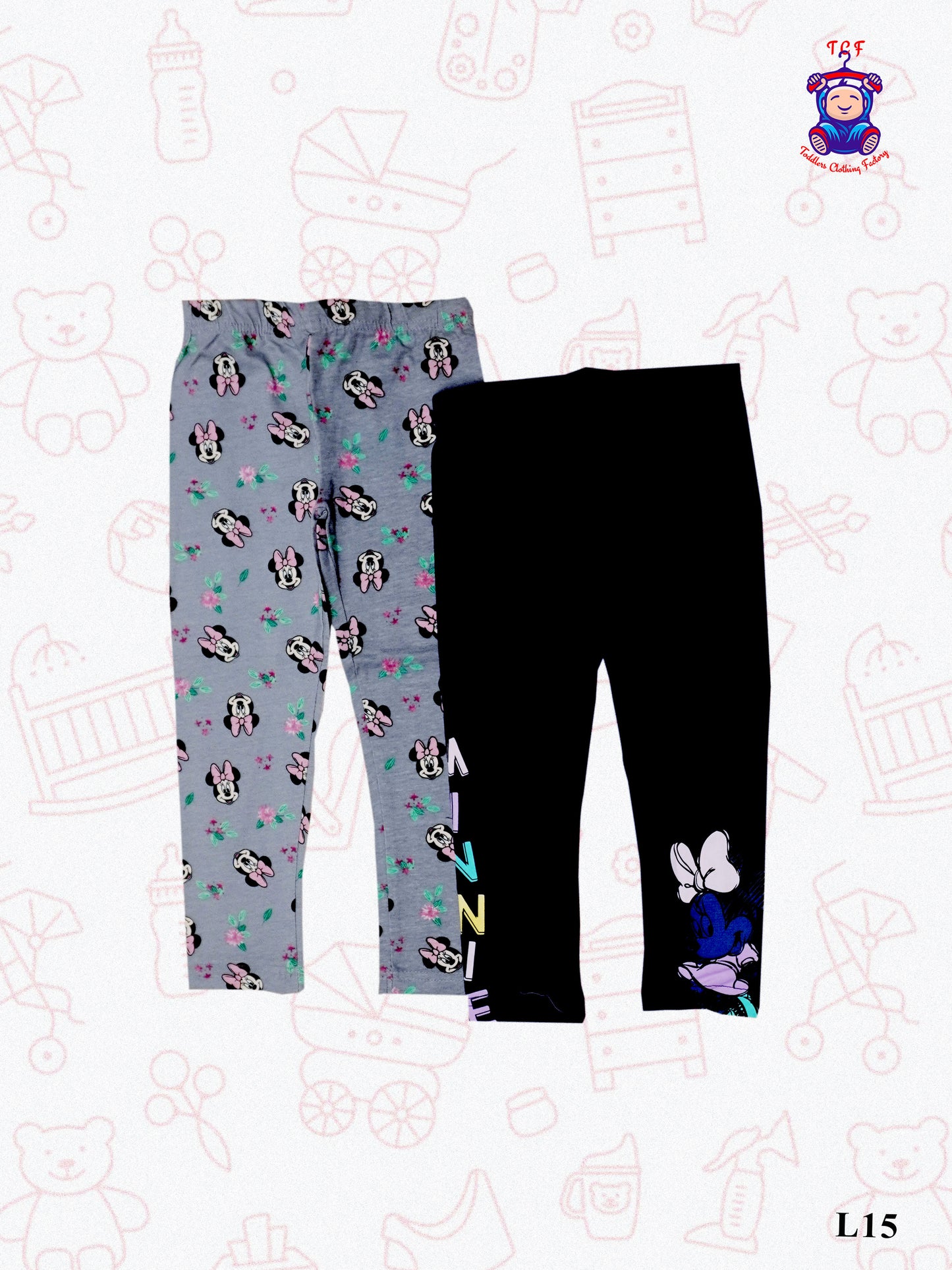 Grey & Navy Blue - Kids Readymade Leggings