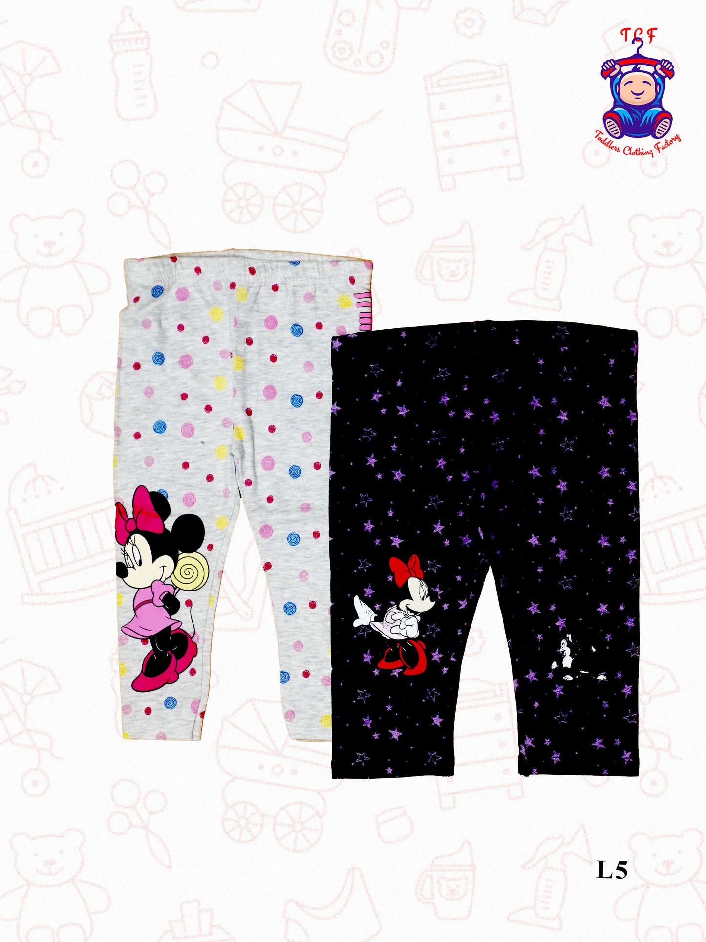 Grey & Navy Blue - Kids Readymade Leggings