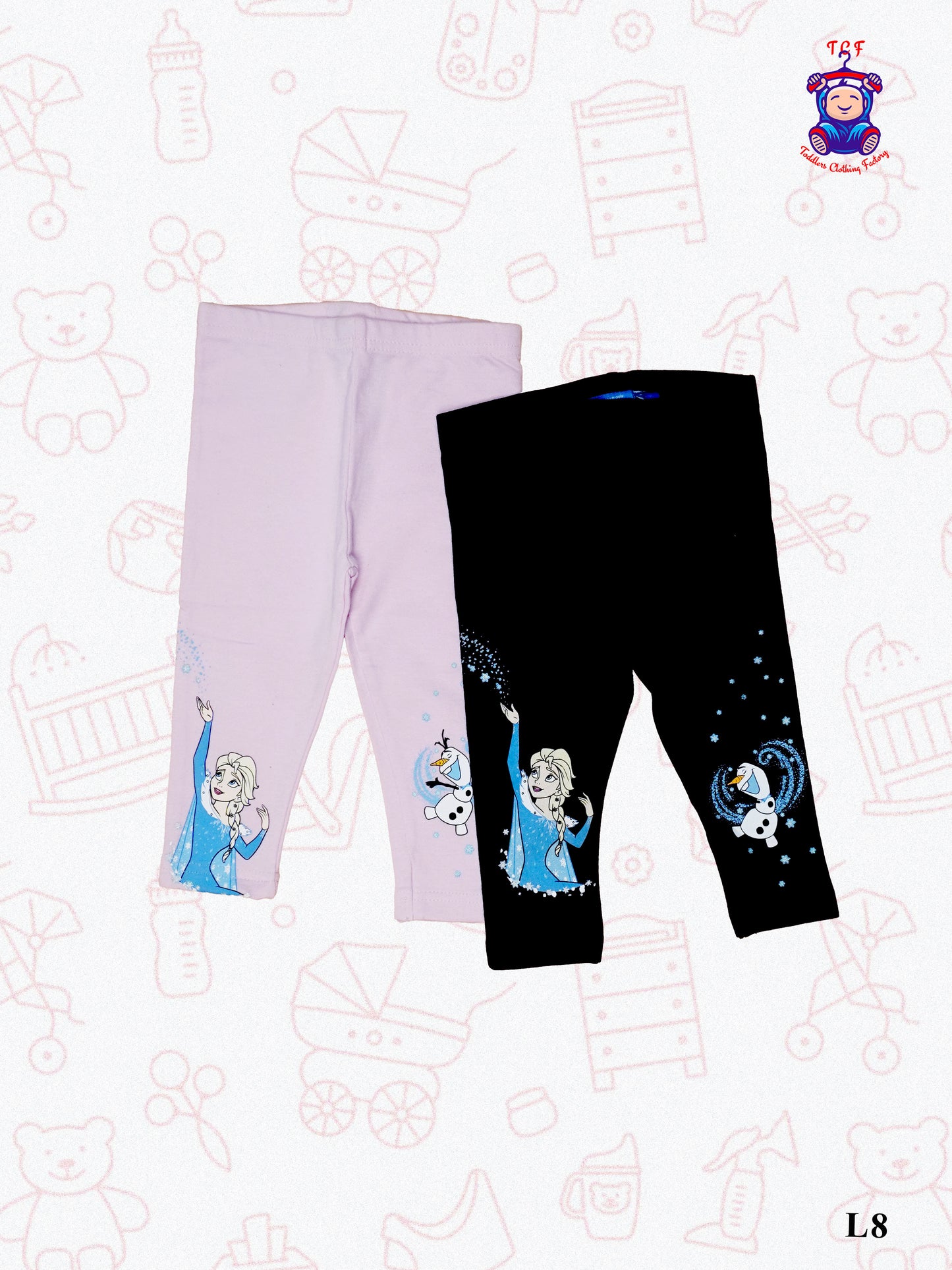 Pink & Navy Blue - Kids Readymade Leggings