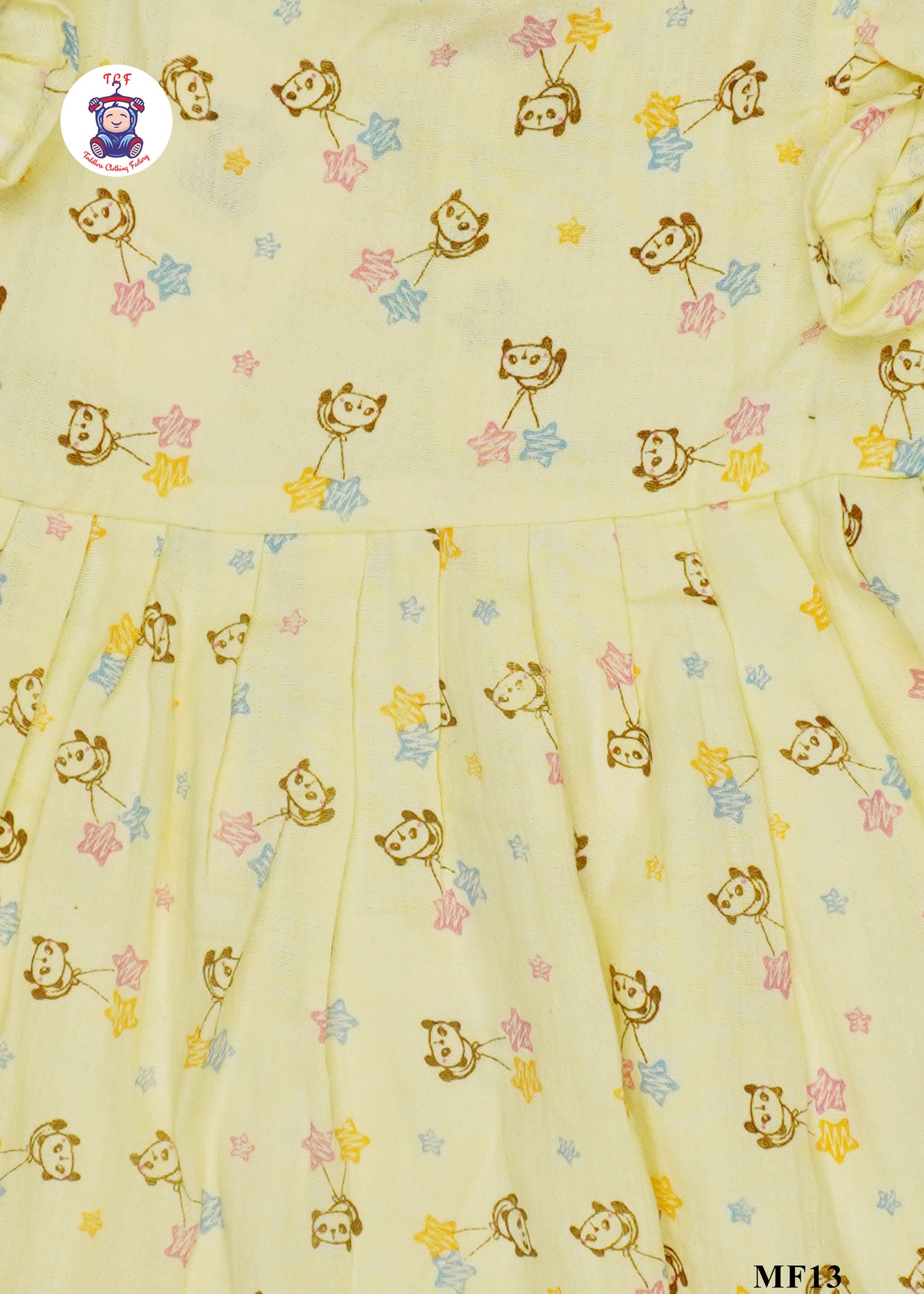 Yellow - Girls Readymade Muslin Frocks
