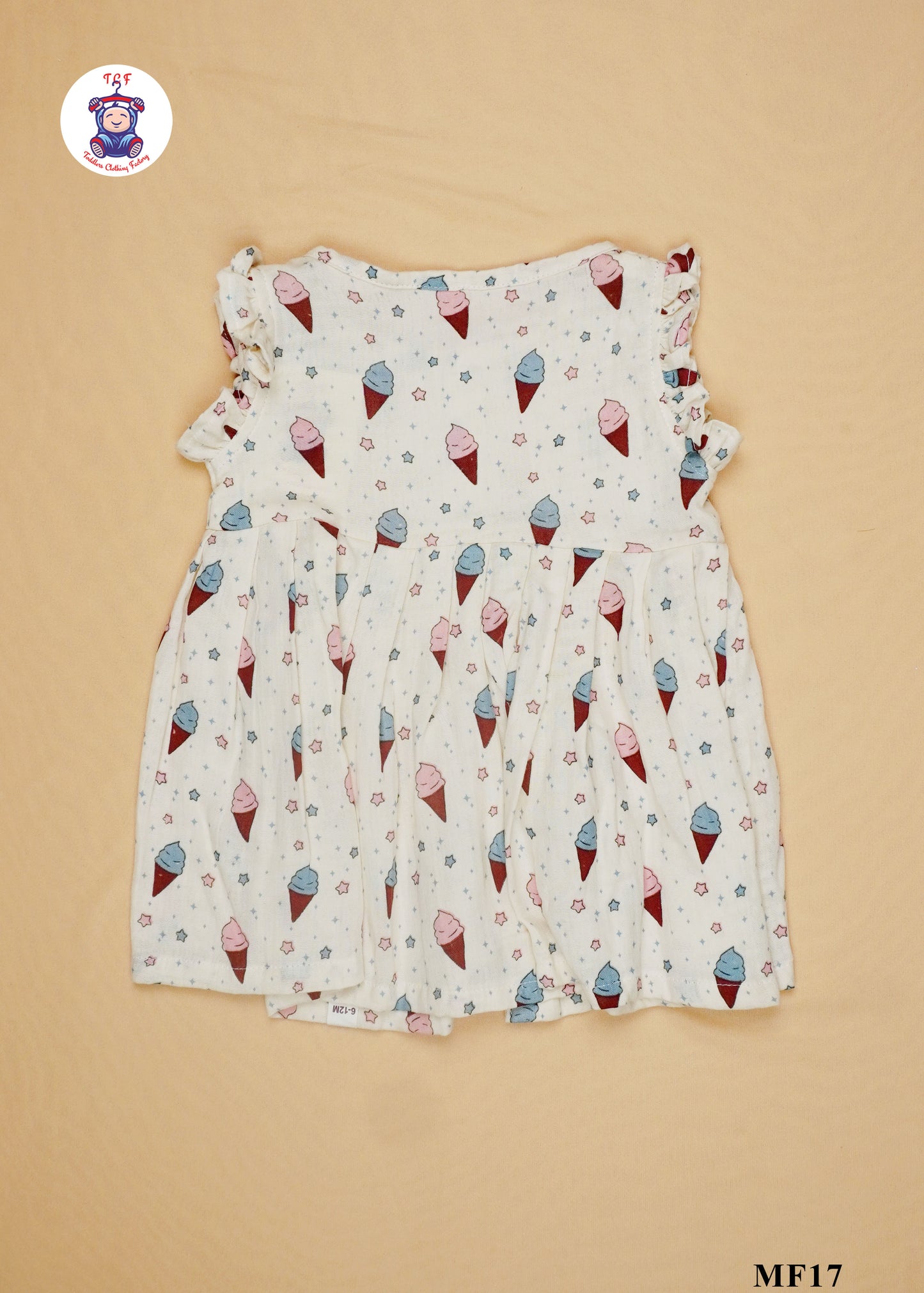 Ice Cream - Girls Readymade Muslin Frocks