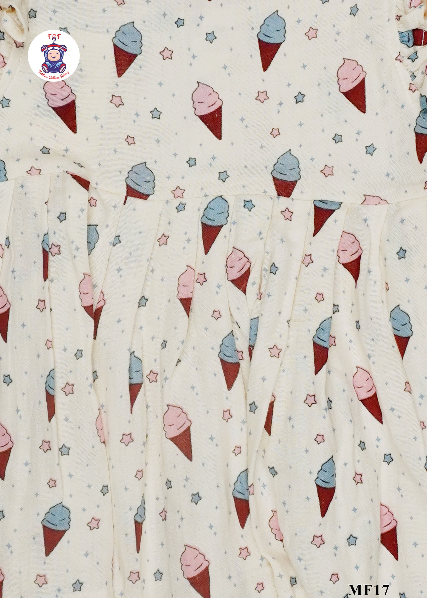 Ice Cream - Girls Readymade Muslin Frocks