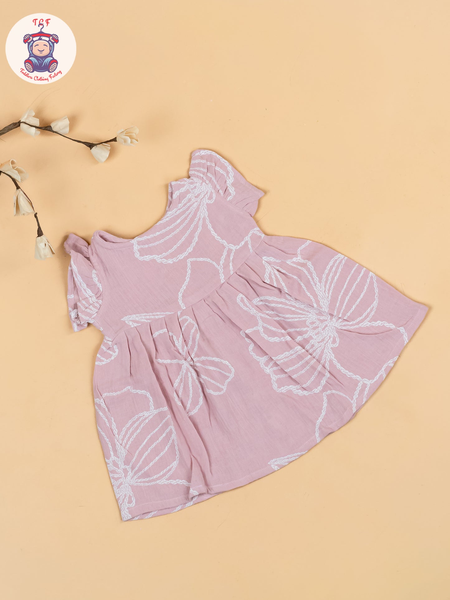 Light Lavender - Girls Muslin Frocks
