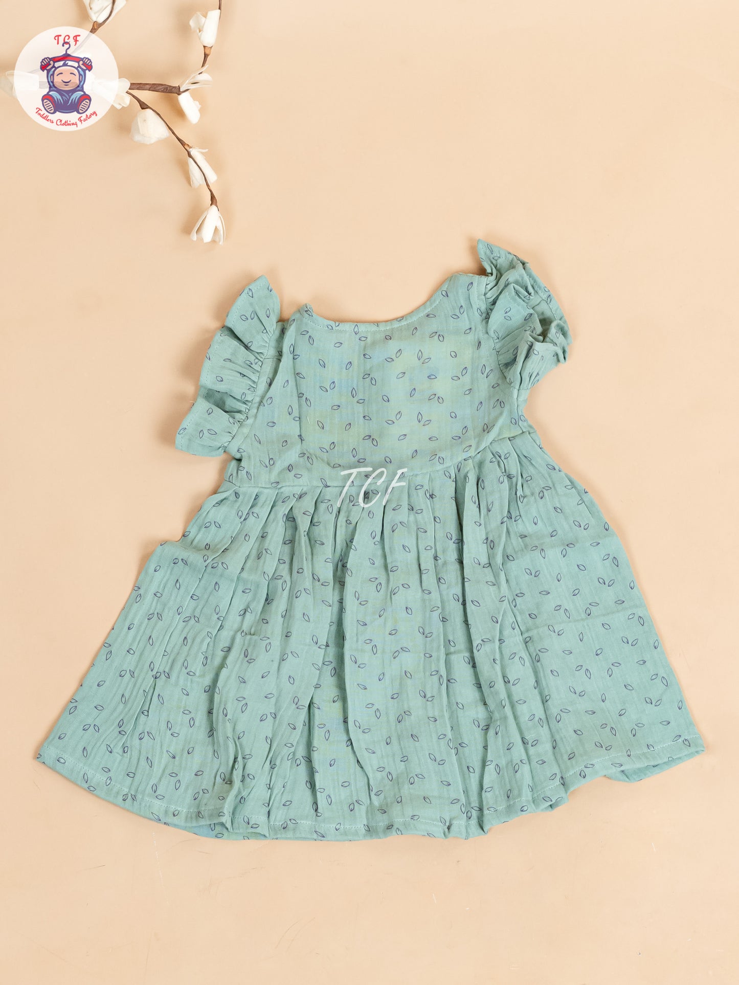 Light Green - Girls Muslin Frocks