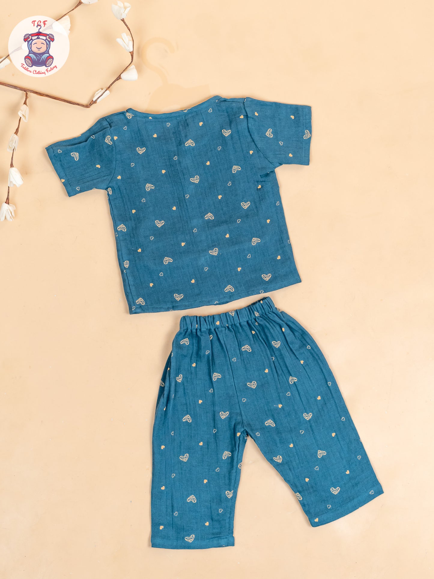 Green - Unisex Muslin Pyjama Sets