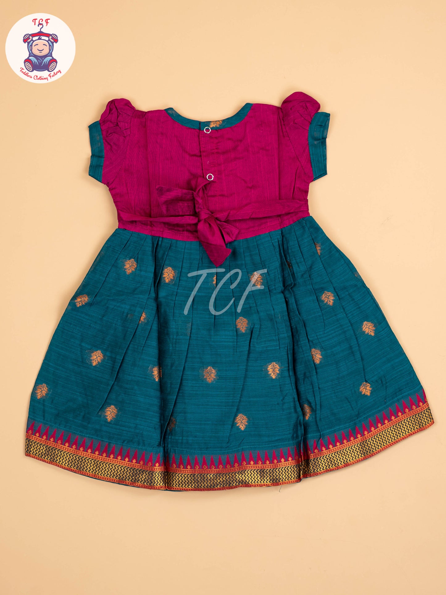 Magenta & Teal Green - Frock