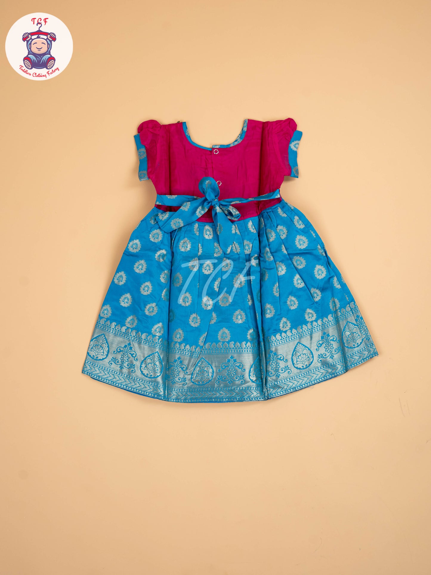 Purple & Sky Blue - Frock