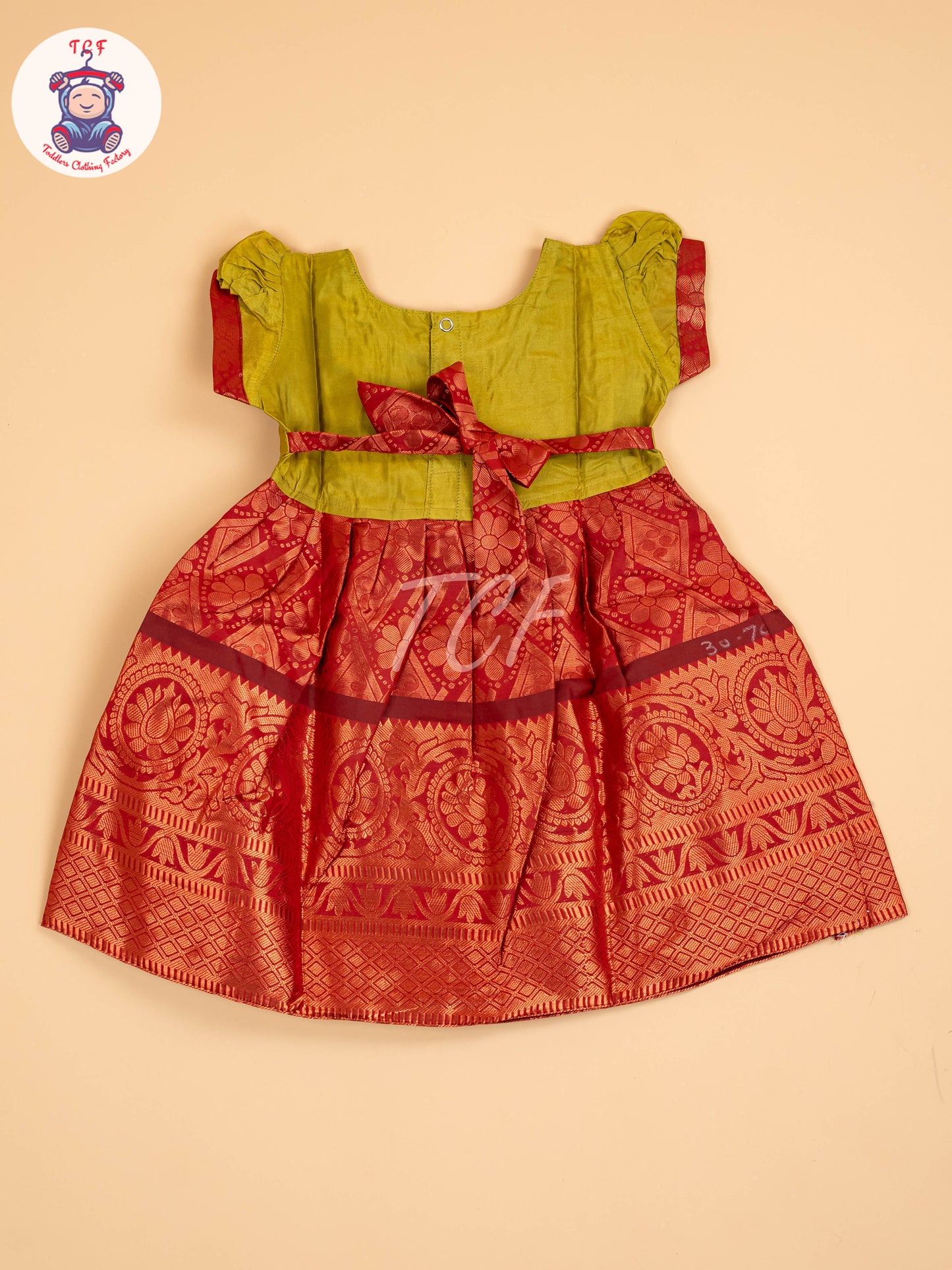 Green & Maroon - Frock