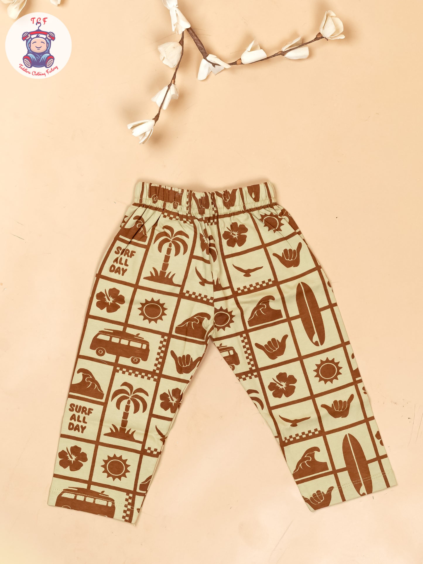 Cream & Brown - Boys Readymade Shirts & Pant