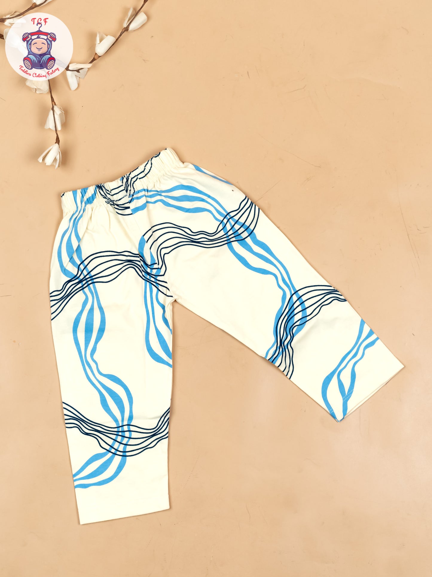 Cream & Blue - Boys Readymade Shirts & Pant