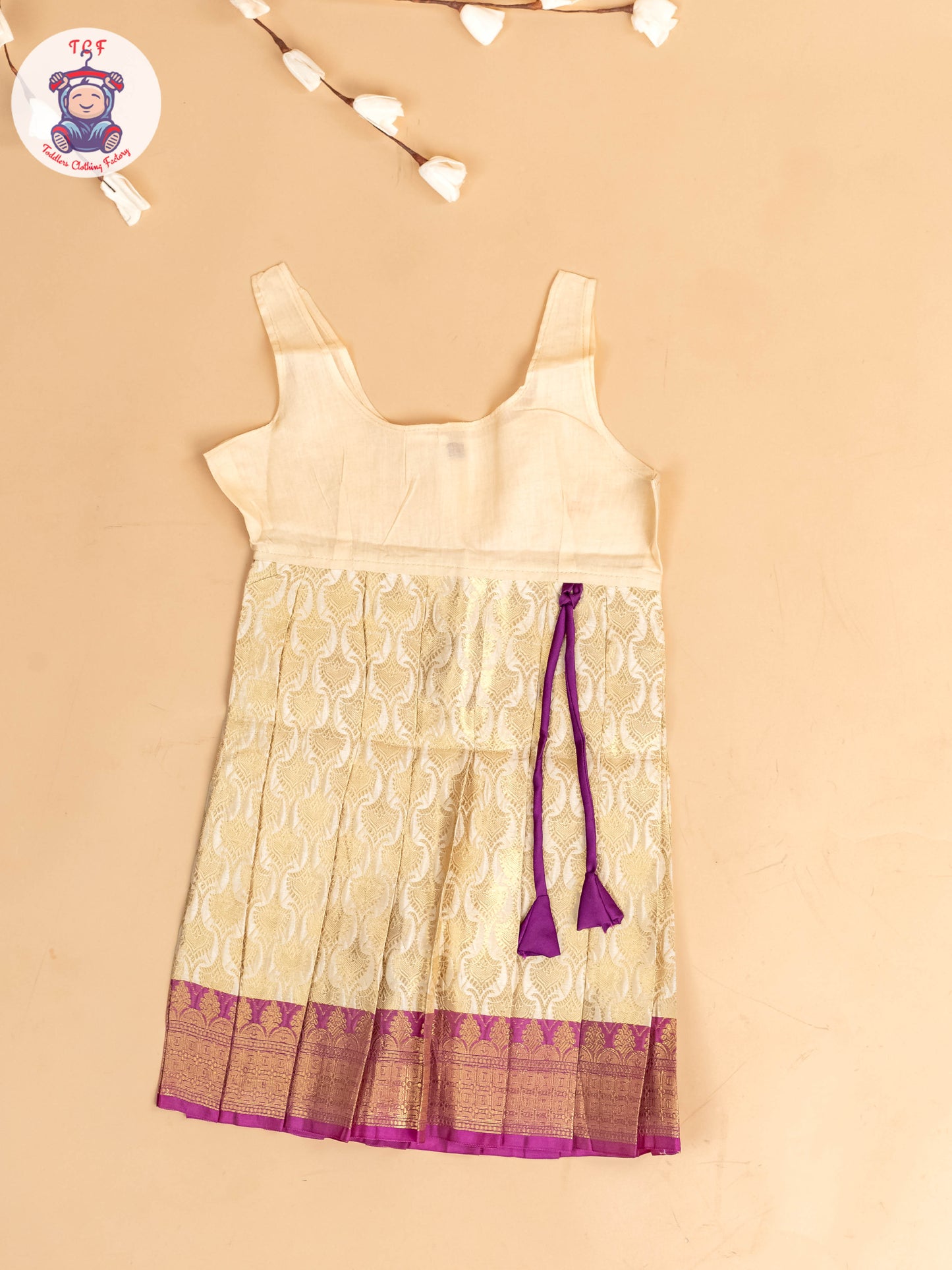 Purple & God - Girls Readymade Pavadai Sattai