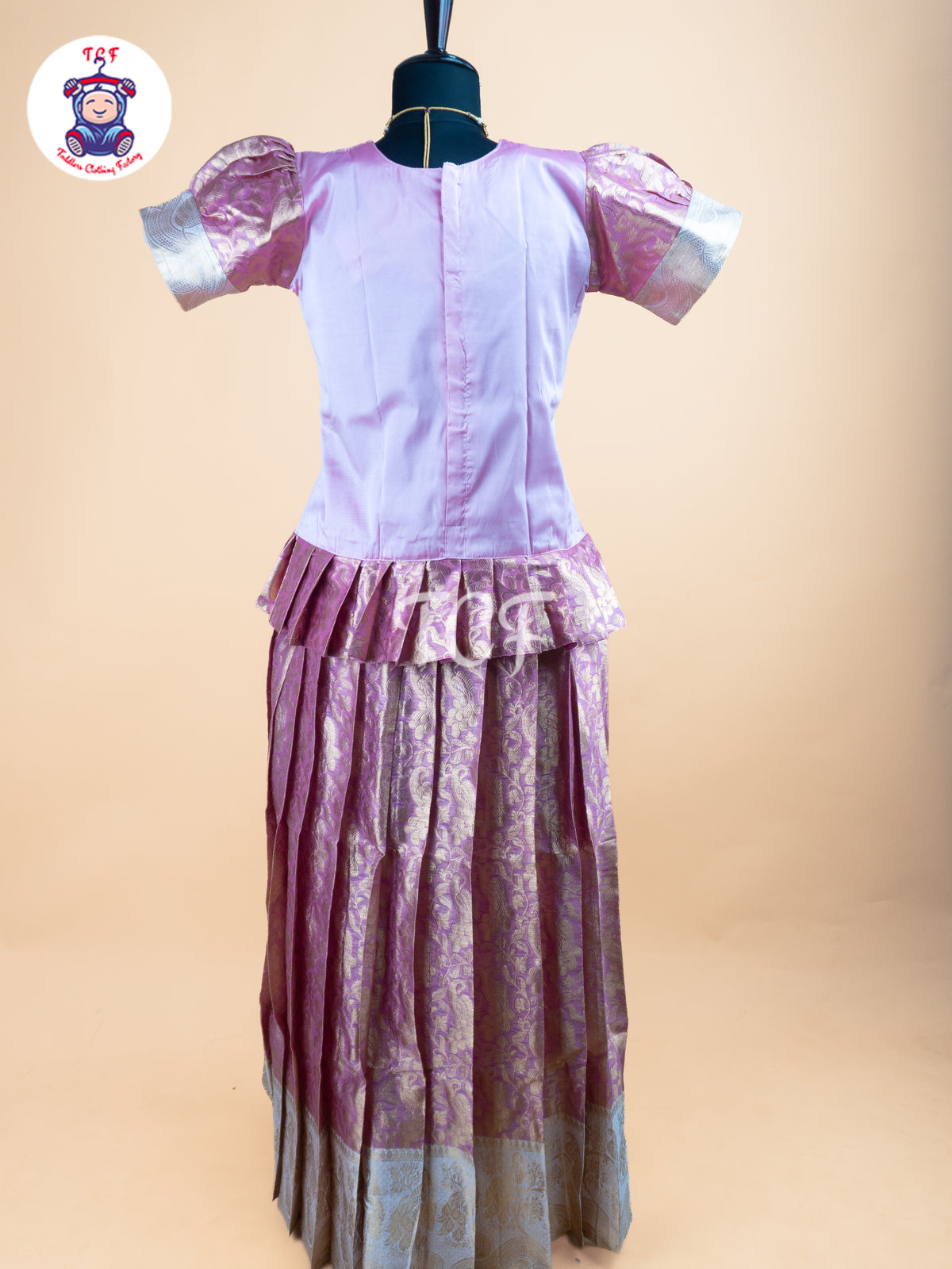 Baby Pink - Girls Readymade Pavadai Sattai