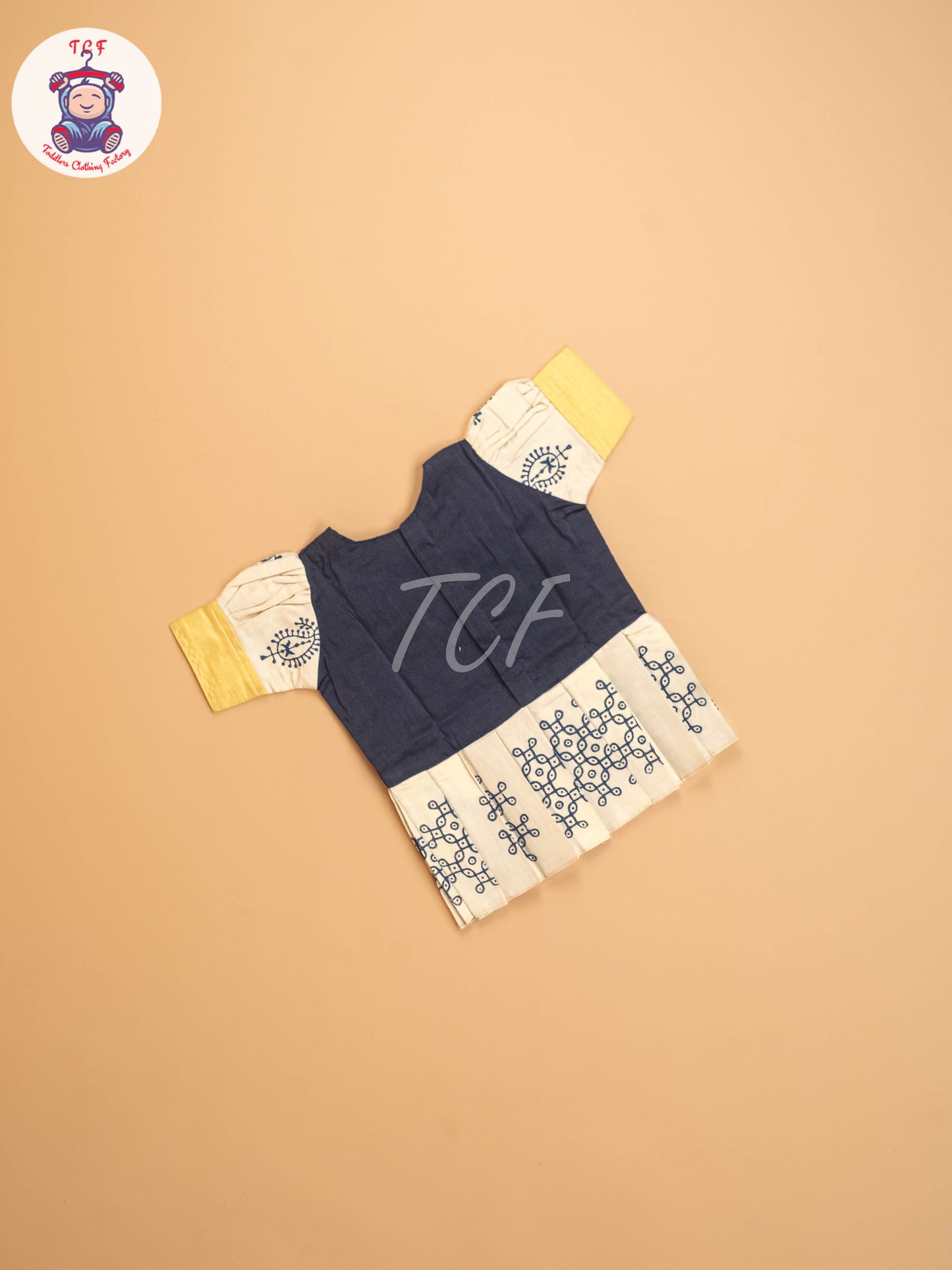 Navy Blue & Gold - Pavadai Sattai
