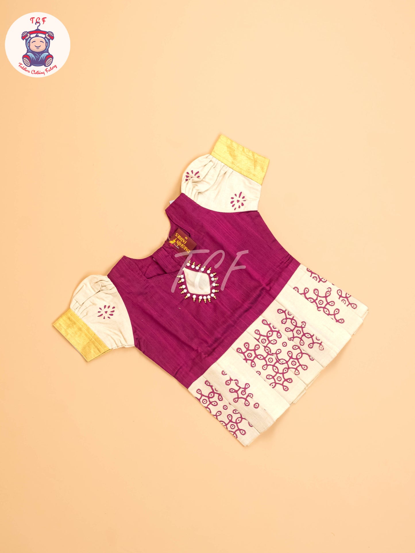 Magenta & Gold - Pavadai Sattai