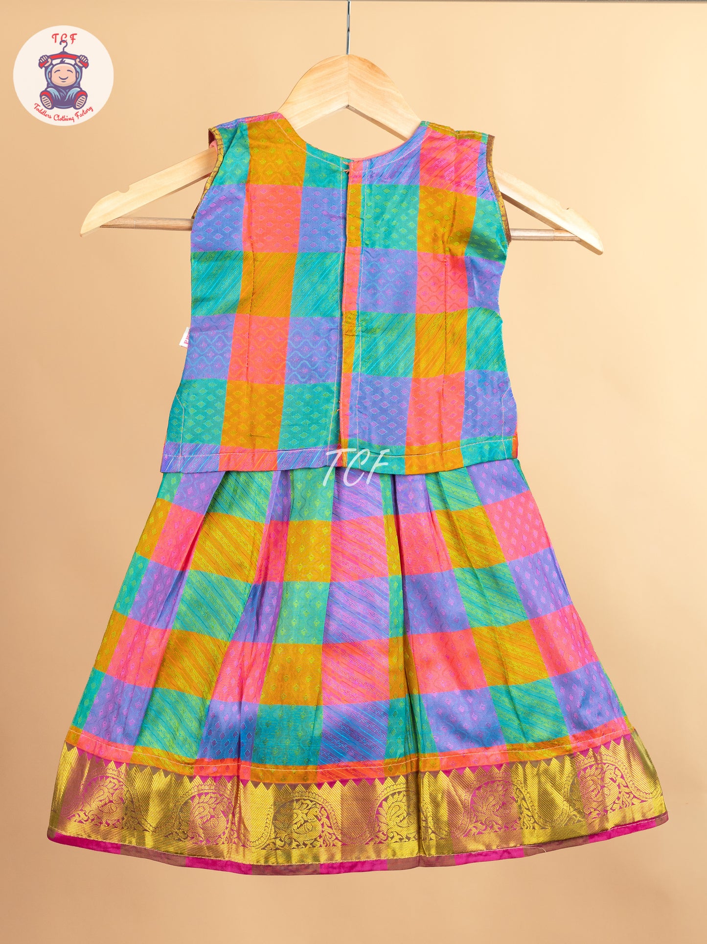 Girls Readymade Pure Pattu Pavadai Sattai