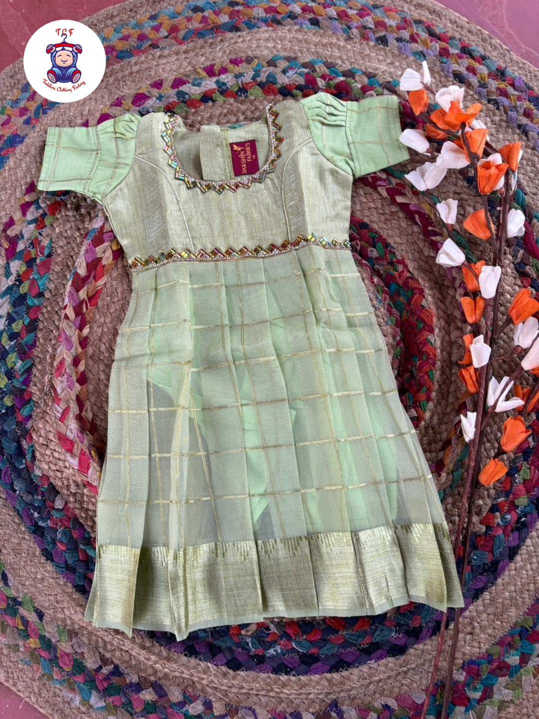 Pista Green - Long Frock