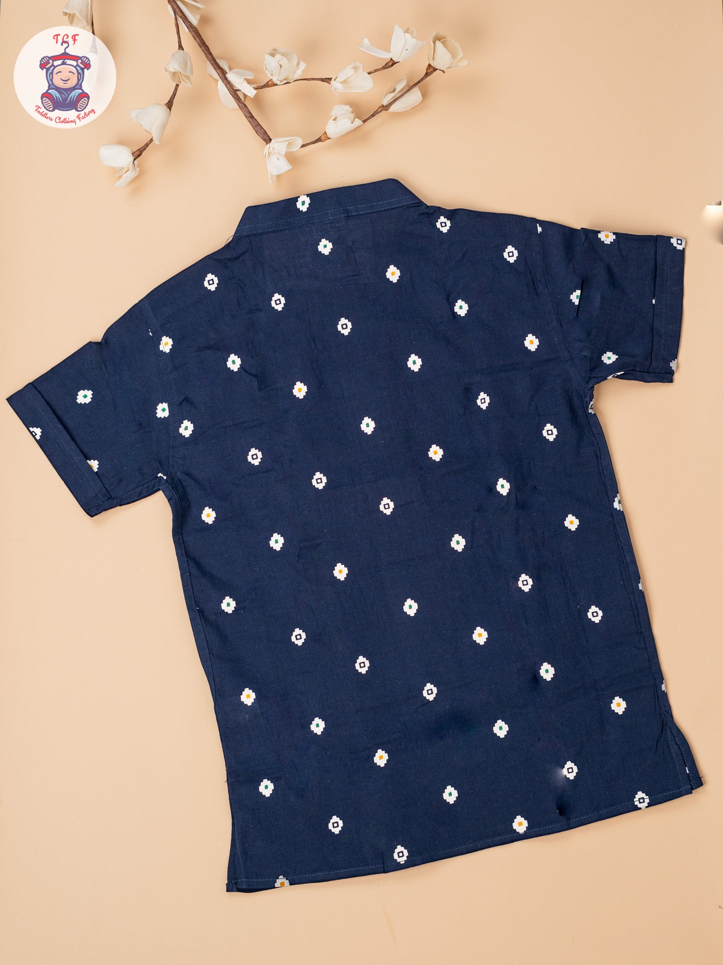 Navy Blue - Boys Readymade Short Kurta