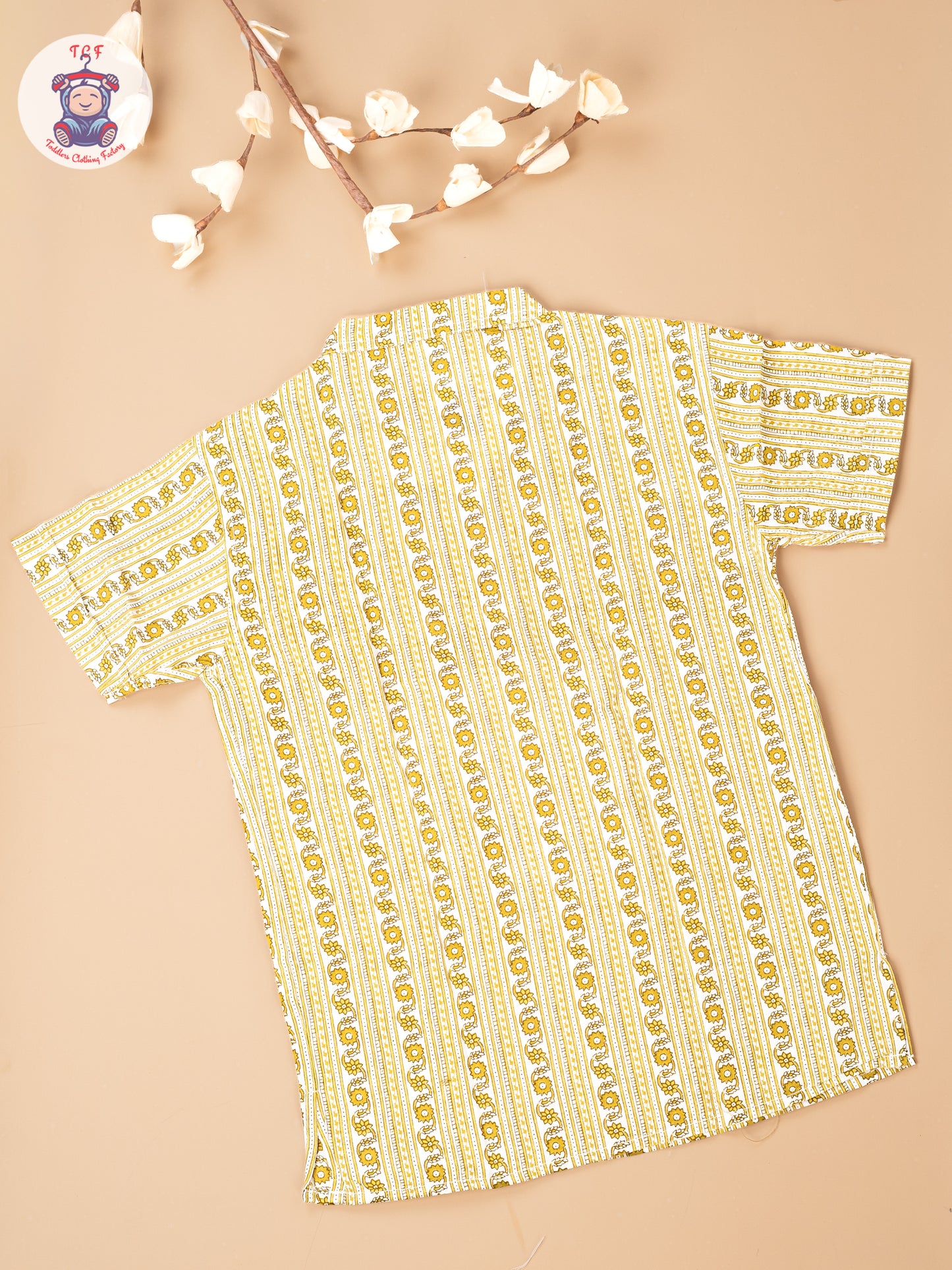 Yellow - Boys Readymade Short Kurta