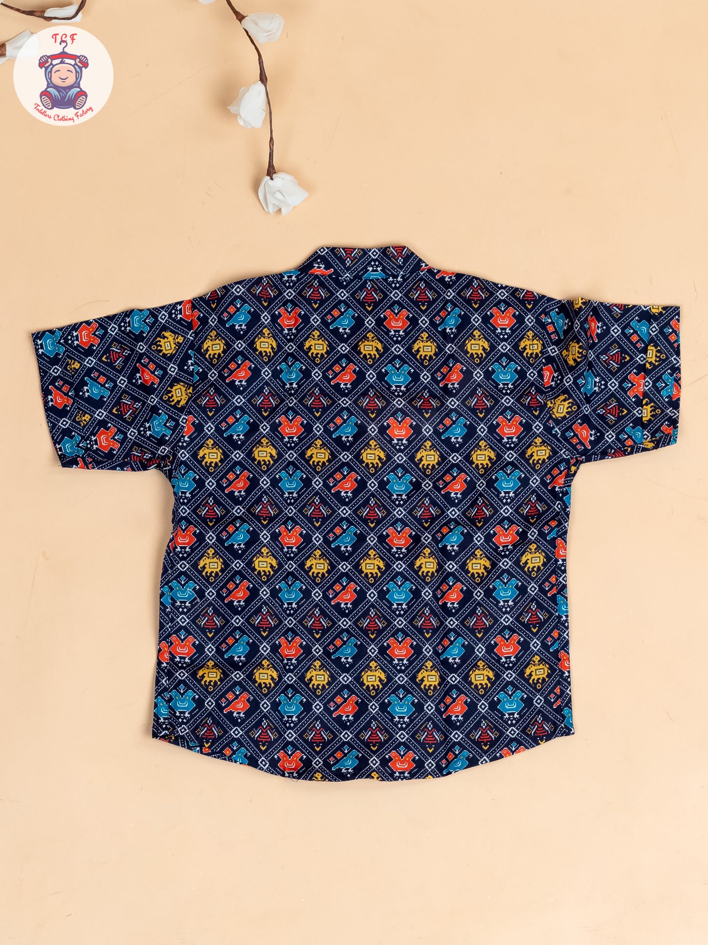 Green & Grey - Boys Readymade Cotton Shirt