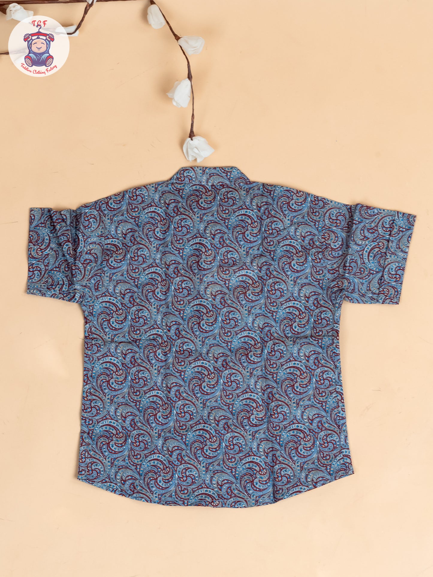 Red & Grey - Boys Readymade Cotton Shirt