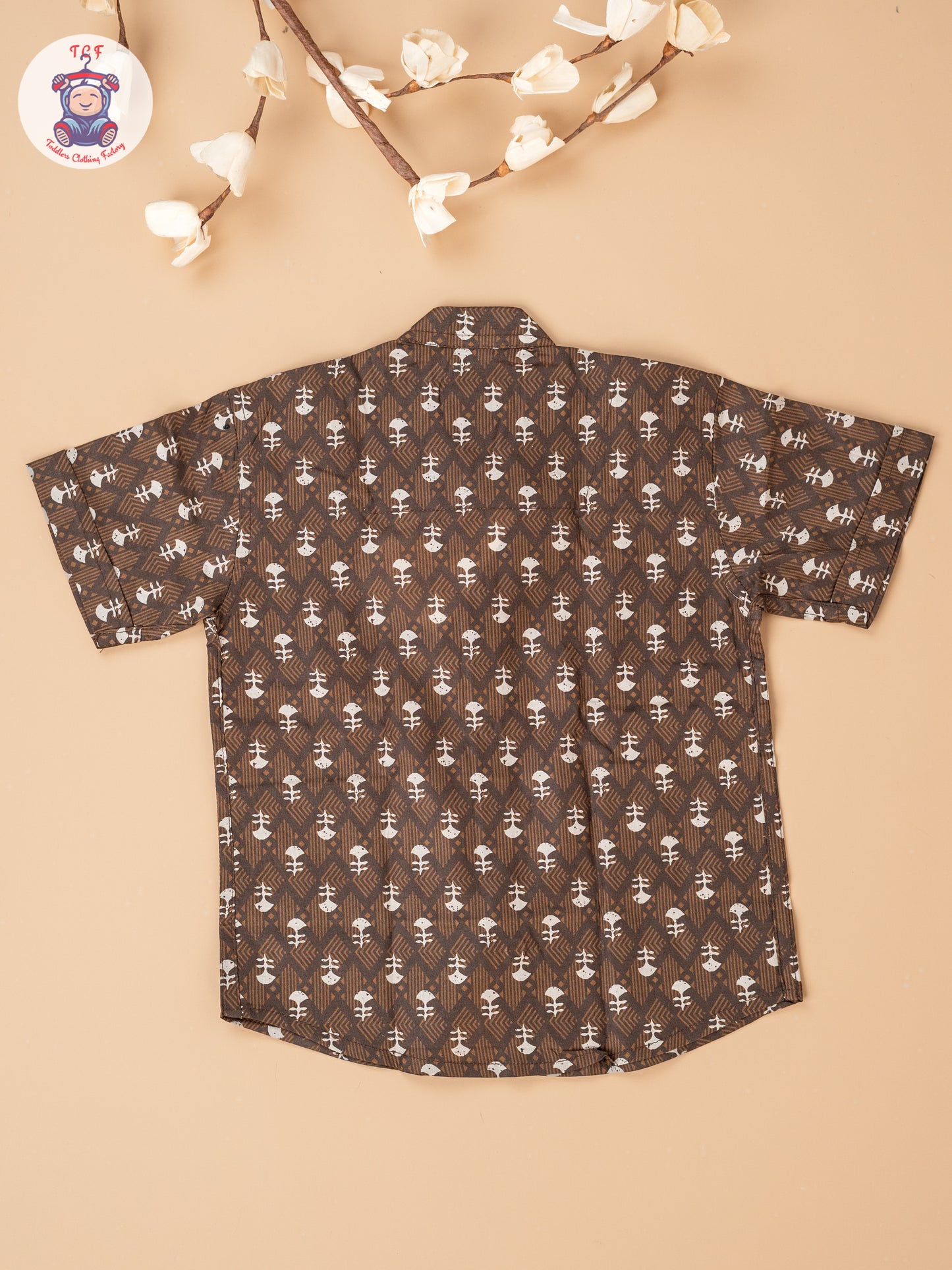 Brown - Boys Readymade Cotton Shirts