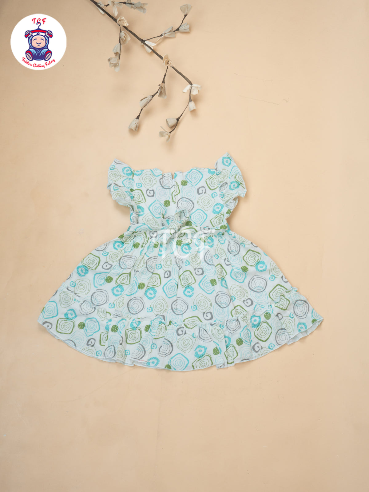 Green Printed - Girls Readymade Cotton Frocks