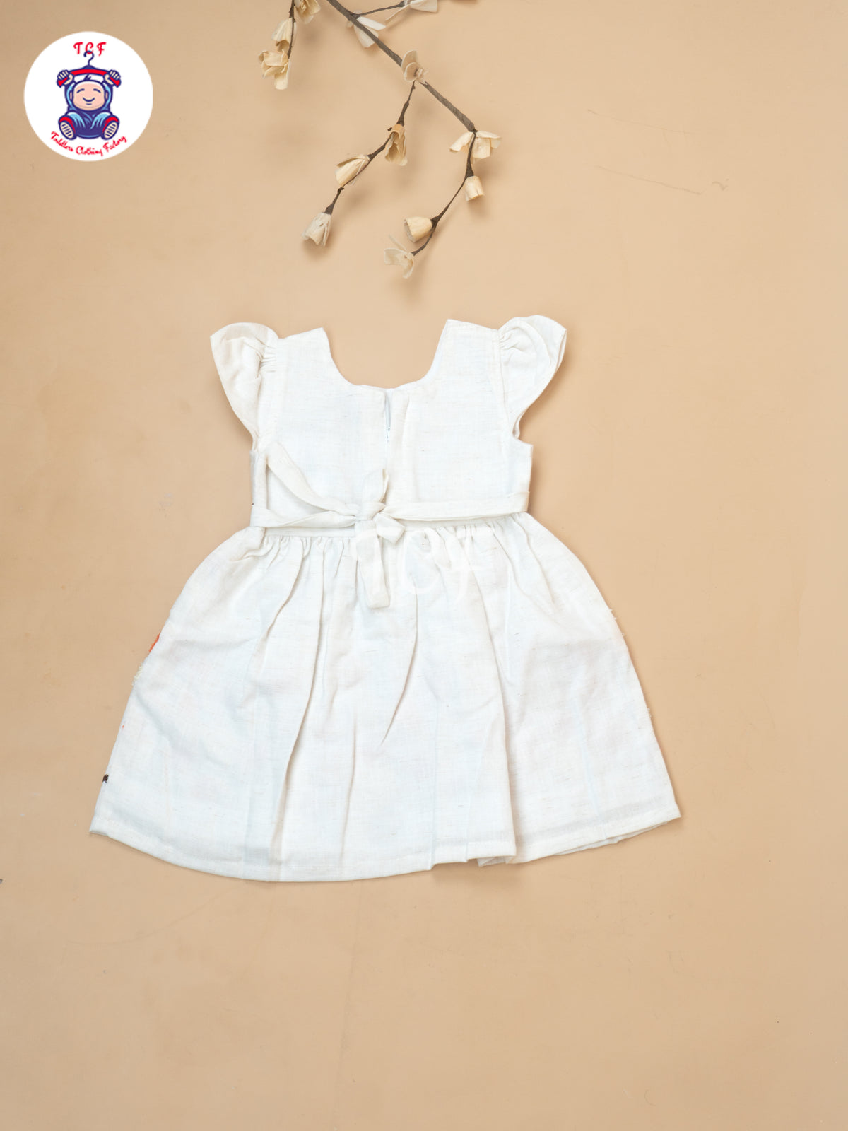 Brown Floral Printed - Girls Readymade Cotton Frocks