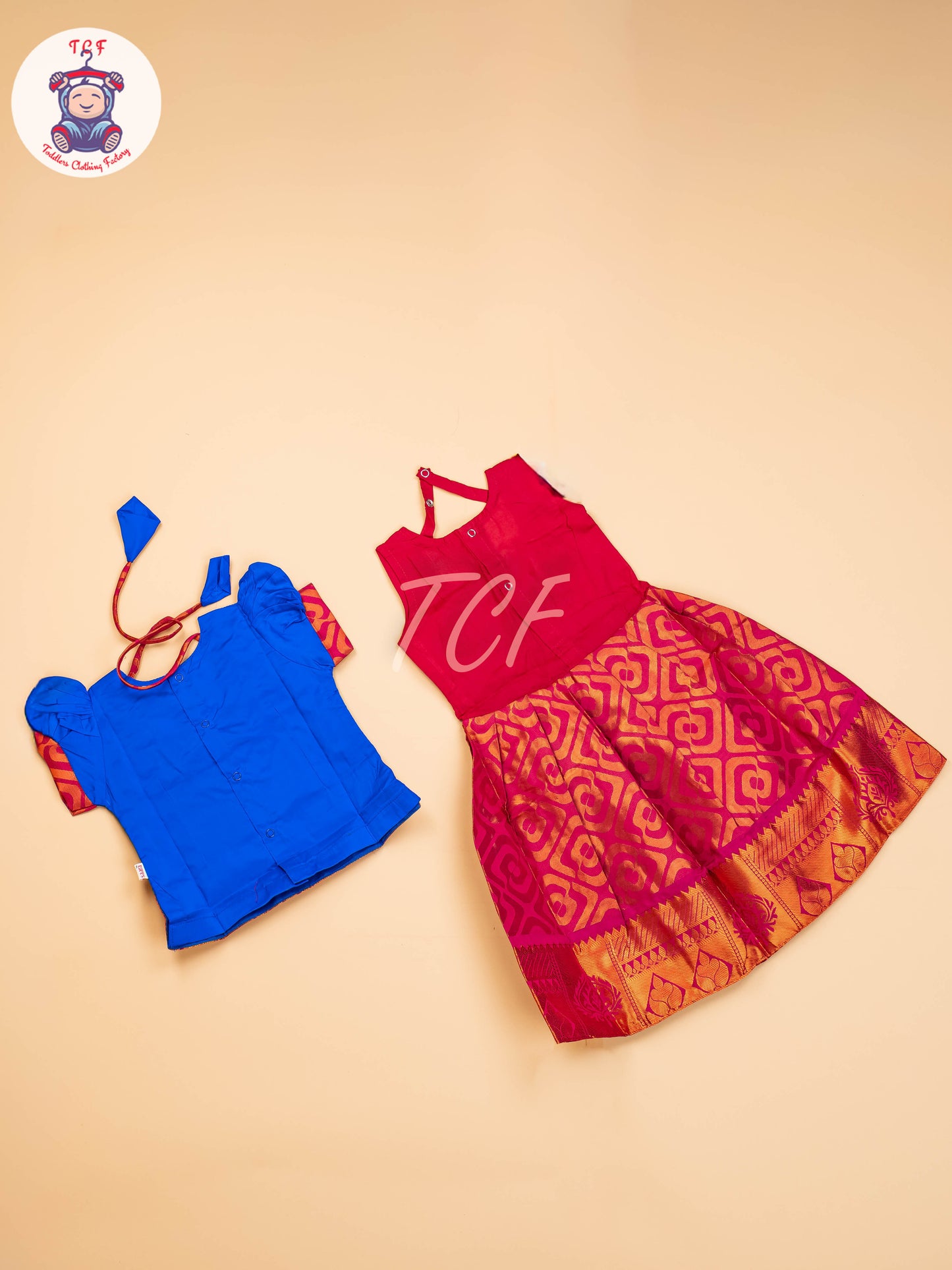 Royal Blue - Girls Readymade Pavadai Sattai