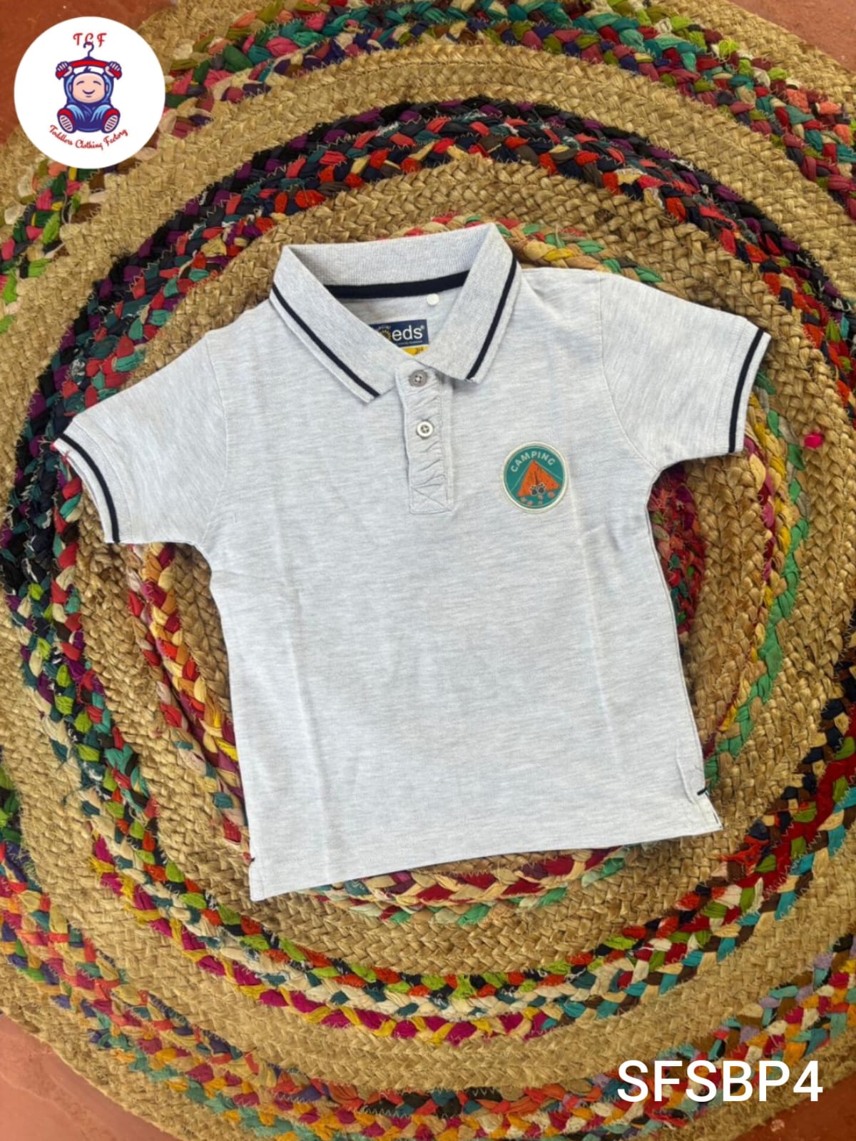 Boys Polo T-shirt Grey