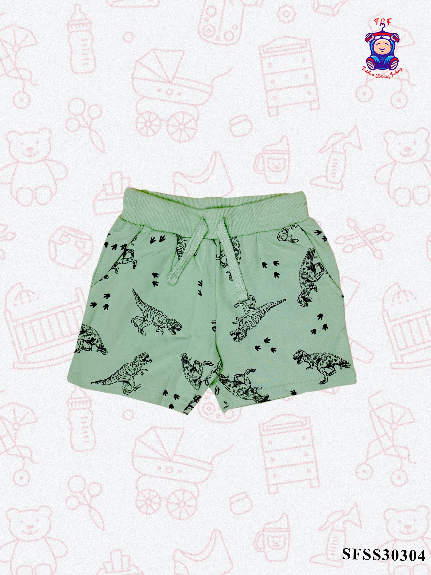 Green - Boys Terry Knit Shorts