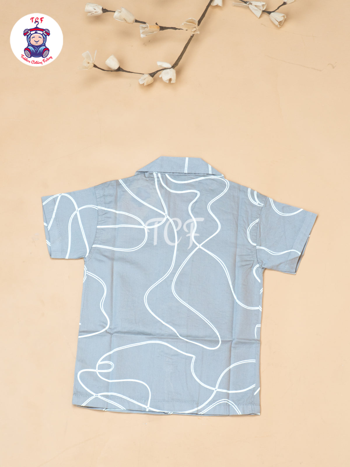 Beige - Boys Readymade Spread Collor Shirts
