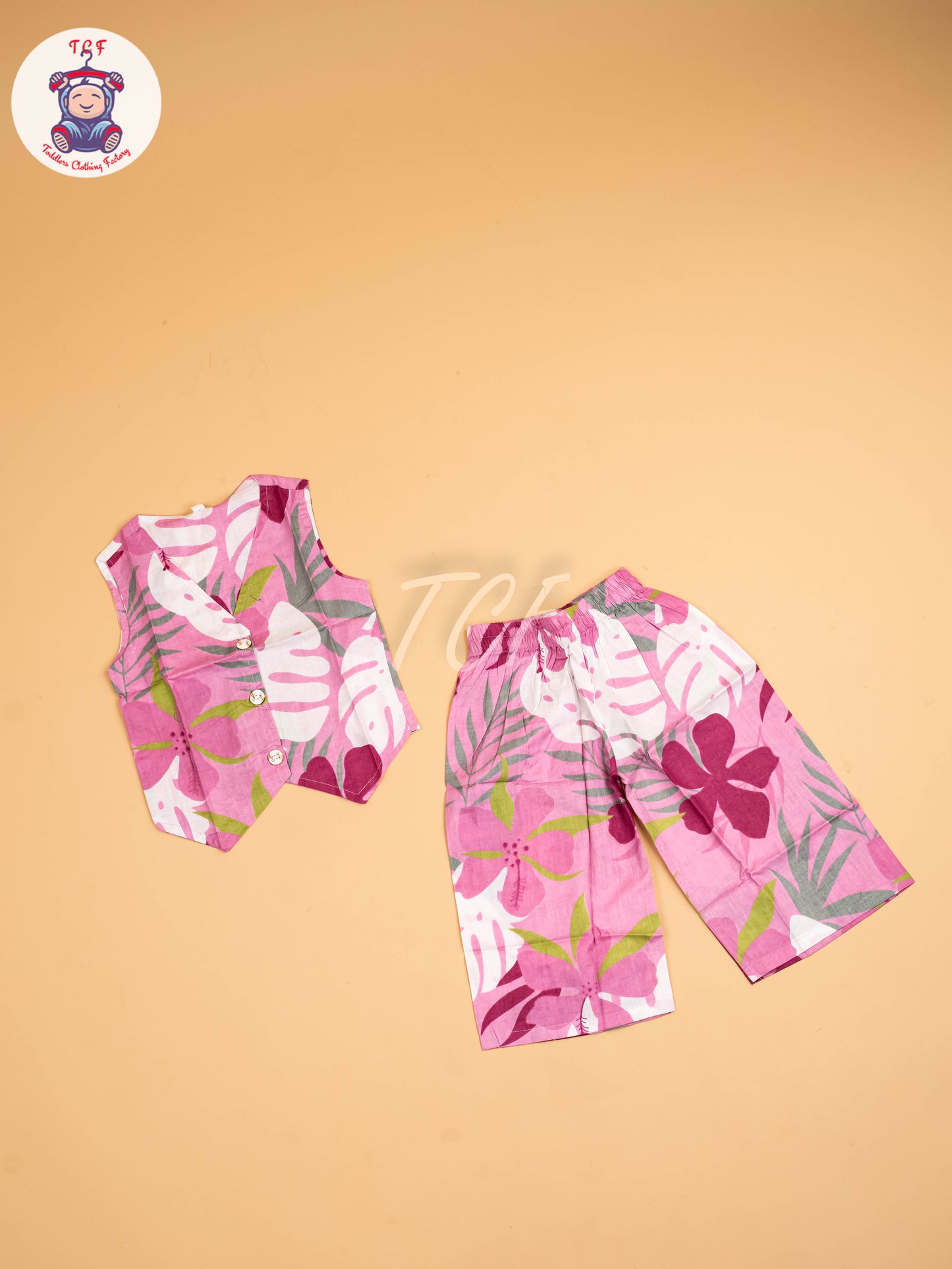 Purple - Girls Floral printed Co-ords Sets